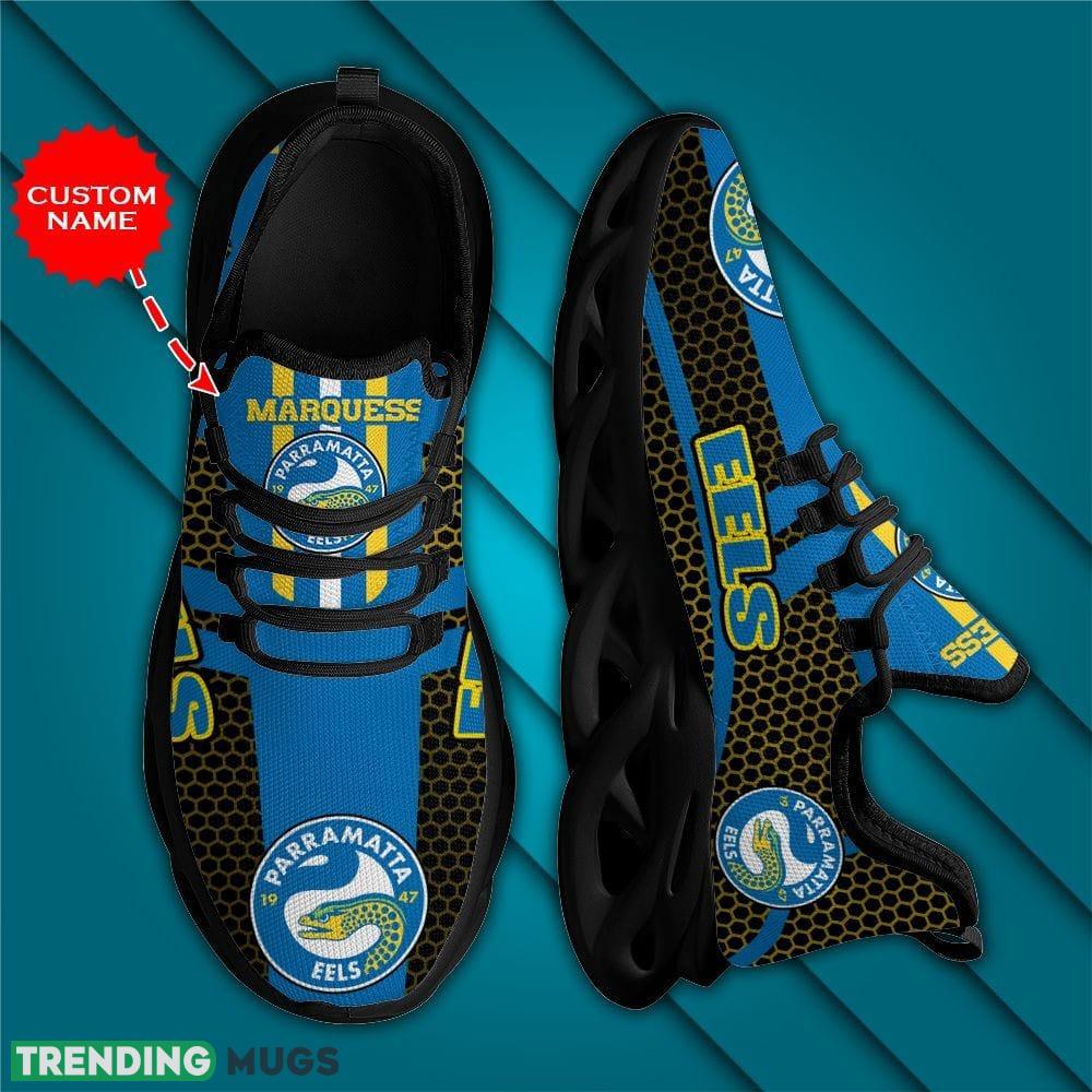 Parramatta Eels Summer Custom Name Max Soul Shoes Luxury NRL Clunky For Men Women Gift For Fans Max Soul Parramatta Eels Summer Custom Name Max Soul Shoes Luxury NRL Clunky For Men Women Gift For Fans Max Soul