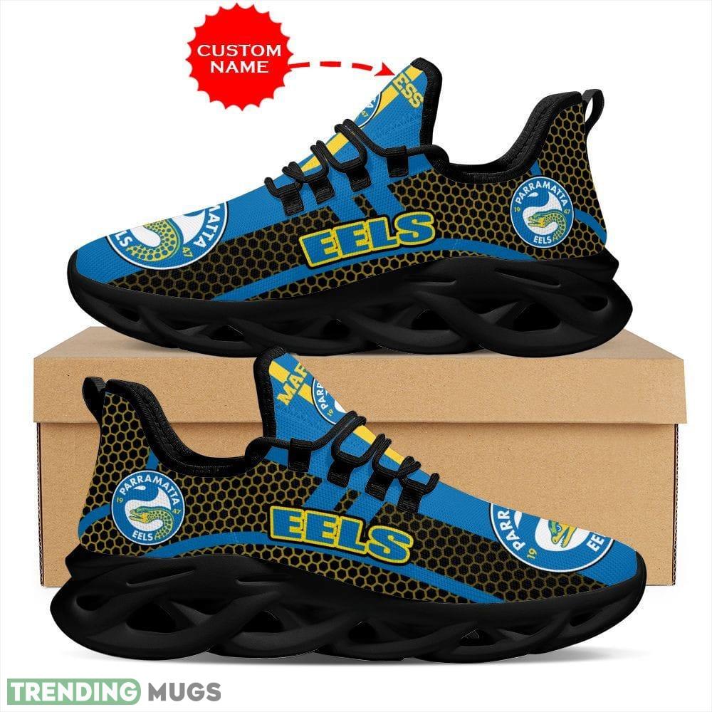 Parramatta Eels Summer Custom Name Max Soul Shoes Luxury NRL Clunky For Men Women Gift For Fans - Parramatta Eels Shoes Max Soul Luxury NRL_1 Parramatta Eels Summer Custom Name Max Soul Shoes Luxury NRL Clunky For Men Women Gift For Fans - Parramatta Eels Shoes Max Soul Luxury NRL_1