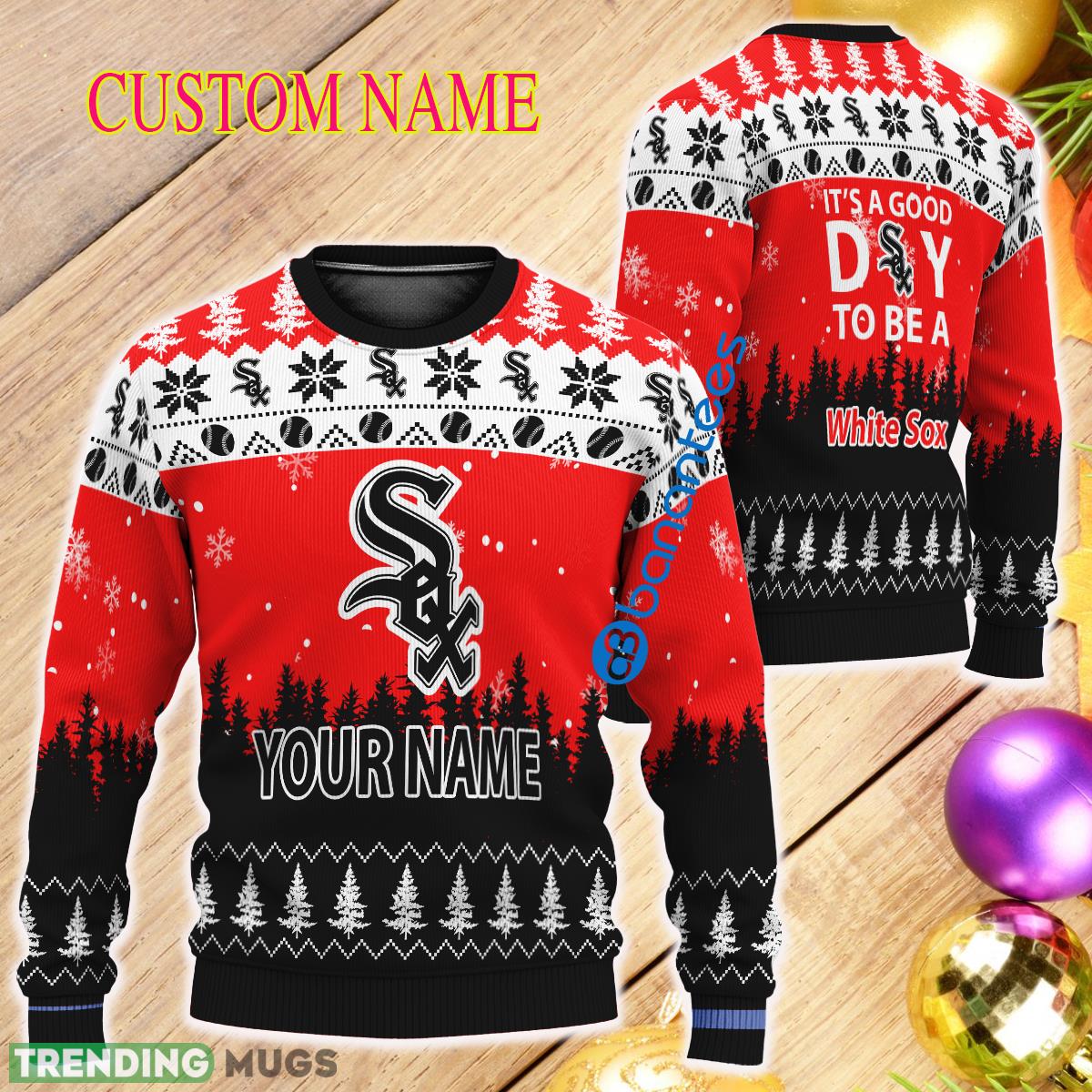 Personalized It A Good Day To Be A Chicago White Sox Knitted Christmas Sweater - Personalized It A Good Day To Be A Chicago White Sox Knitted Christmas Sweater