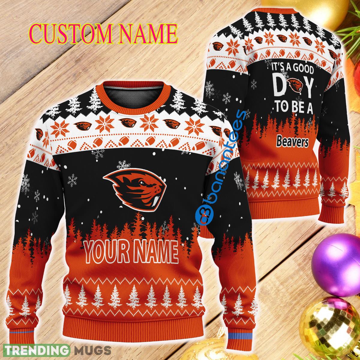 Personalized It A Good Day To Be A Oregon State Beavers Ugly Christmas Sweater - Personalized It A Good Day To Be A Oregon State Beavers Ugly Christmas Sweater