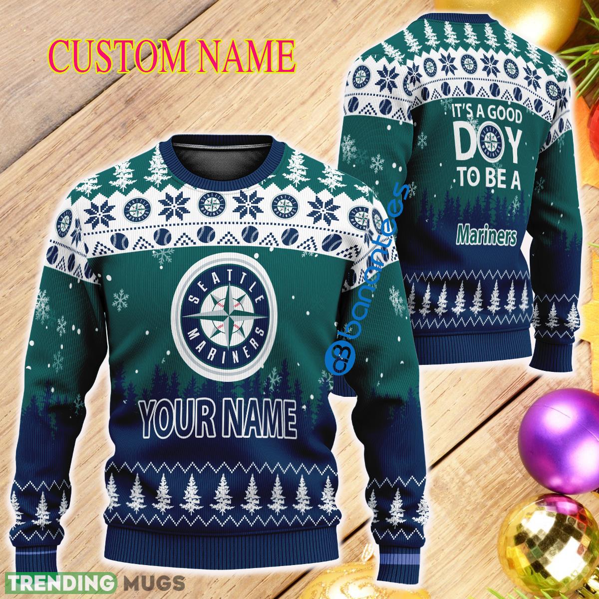 Personalized It A Good Day To Be A Seattle Mariners Ugly Xmas Sweater AOP - Personalized It A Good Day To Be A Seattle Mariners Ugly Xmas Sweater AOP Personalized It A Good Day To Be A Seattle Mariners Ugly Xmas Sweater AOP - Personalized It A Good Day To Be A Seattle Mariners Ugly Xmas Sweater AOP