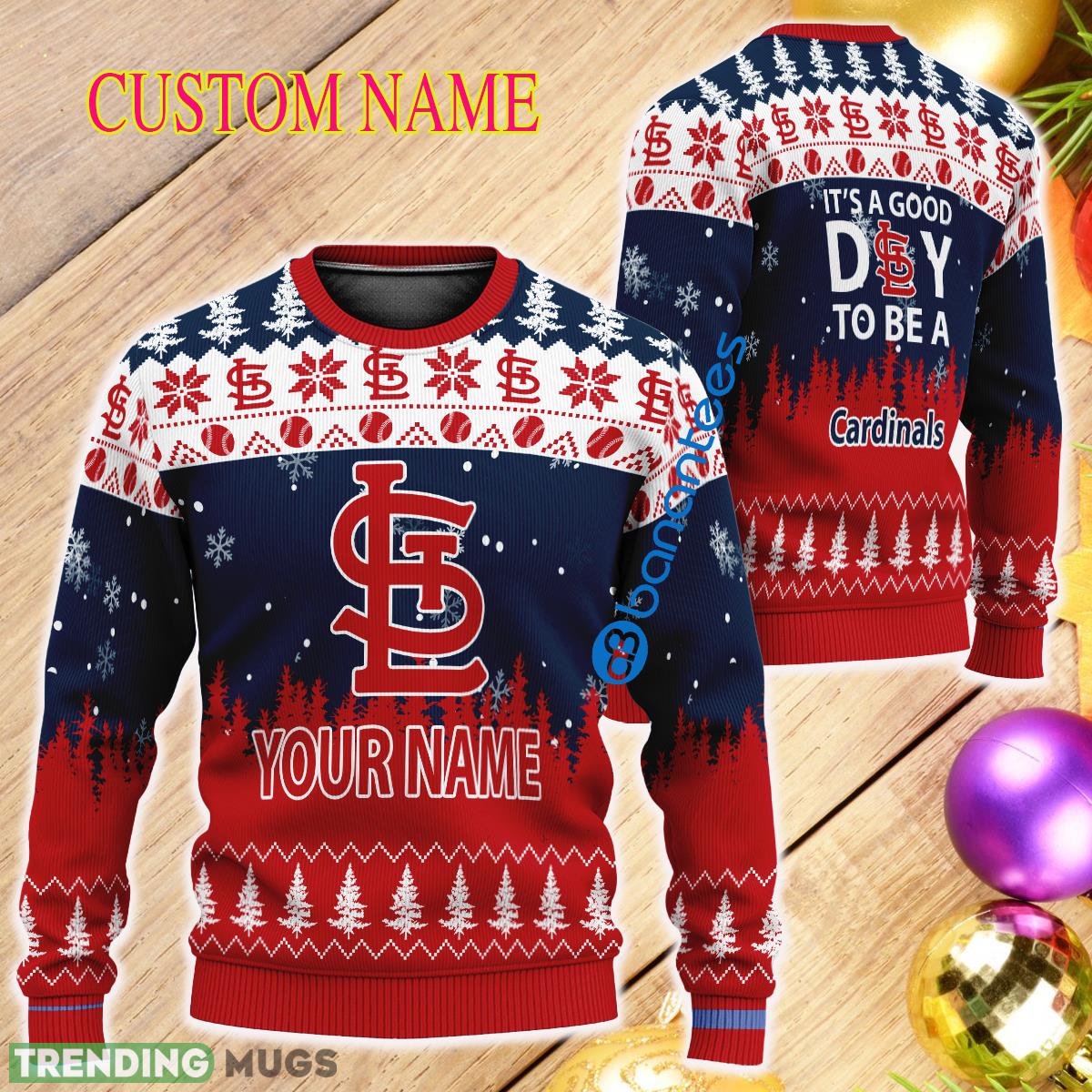 Personalized It A Good Day To Be A St. Louis Cardinals Knitted Christmas 3D Sweater - Personalized It A Good Day To Be A St. Louis Cardinals Knitted Christmas 3D Sweater Personalized It A Good Day To Be A St. Louis Cardinals Knitted Christmas 3D Sweater - Personalized It A Good Day To Be A St. Louis Cardinals Knitted Christmas 3D Sweater