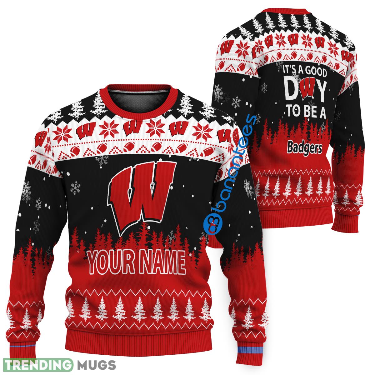 Personalized It A Good Day To Be A Wisconsin Badgers Knitted Christmas Sweater - Personalized It A Good Day To Be A Wisconsin Badgers Knitted Christmas Sweater