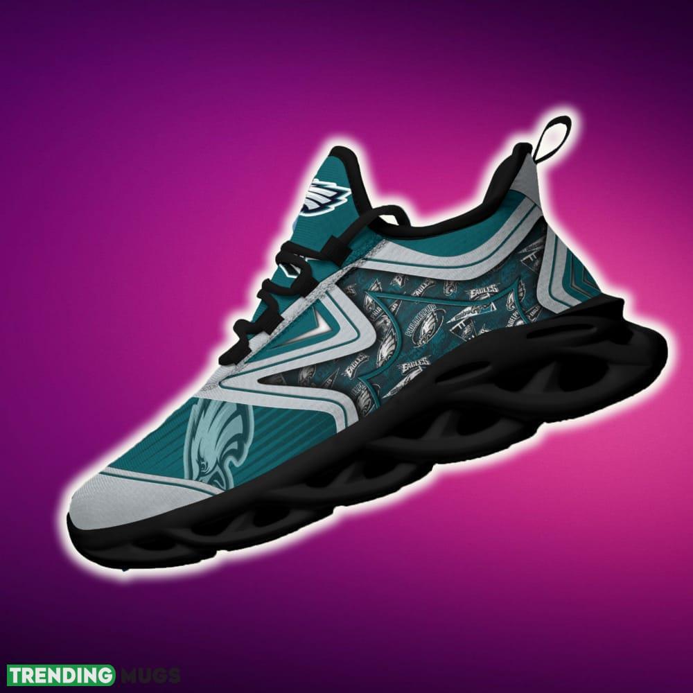Philadelphia Eagles Black And White Monogram Sports Sneakers Ideas For Men And Women Gift Max Soul Shoes Max Soul Philadelphia Eagles Black And White Monogram Sports Sneakers Ideas For Men And Women Gift Max Soul Shoes Max Soul