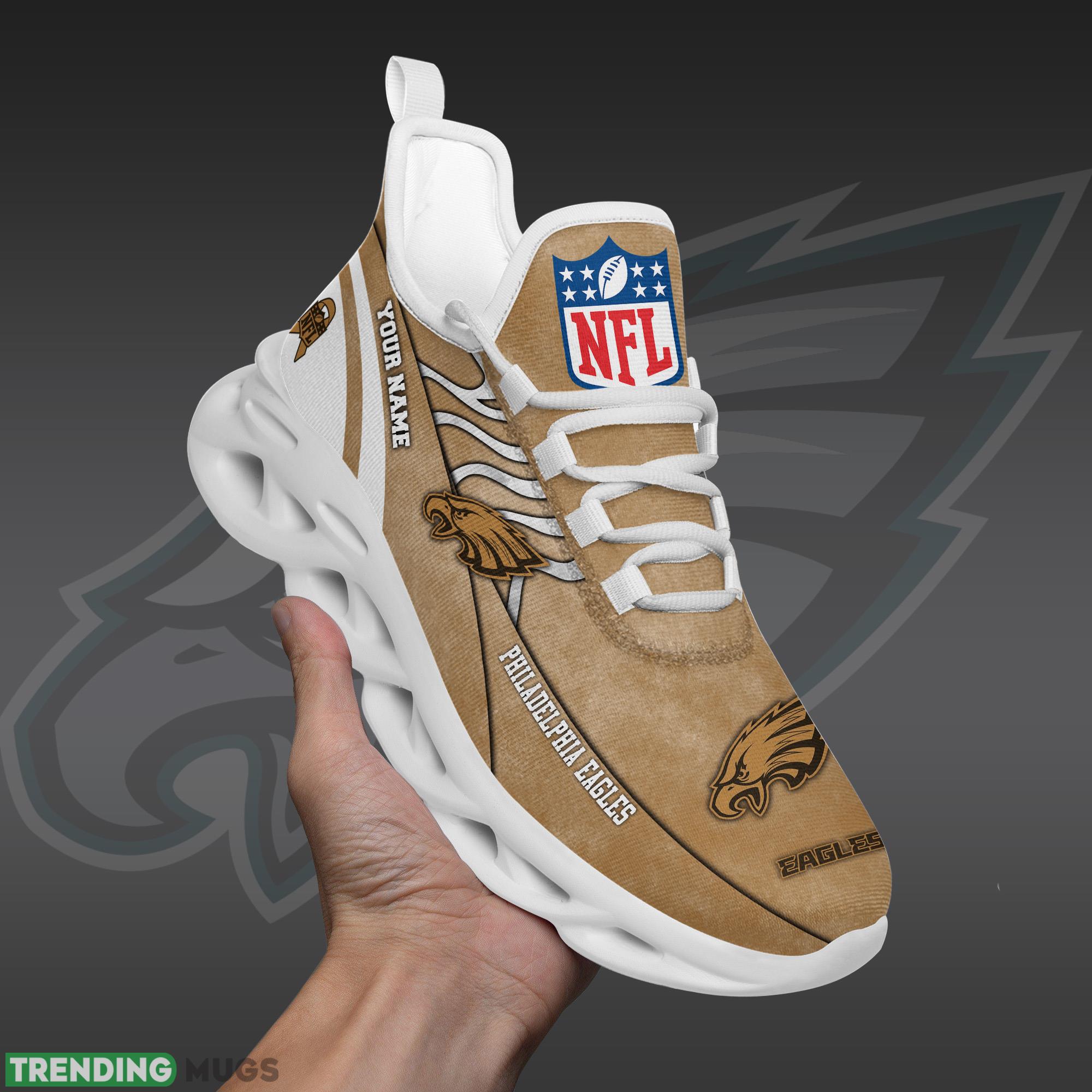 Philadelphia Eagles NFL Brown Veterans Max Soul Shoes Custom Number And Name Sneakers Max Soul Philadelphia Eagles NFL Brown Veterans Max Soul Shoes Custom Number And Name Sneakers Max Soul