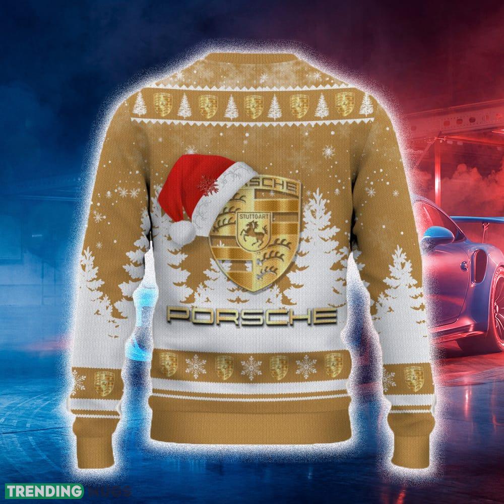 Porsche Ugly Christmas Sweater Tree Santa Hat Car For Fans Gift Familys Holidays 3D Sweater Porsche Ugly Christmas Sweater Tree Santa Hat Car For Fans Gift Familys Holidays 3D Sweater