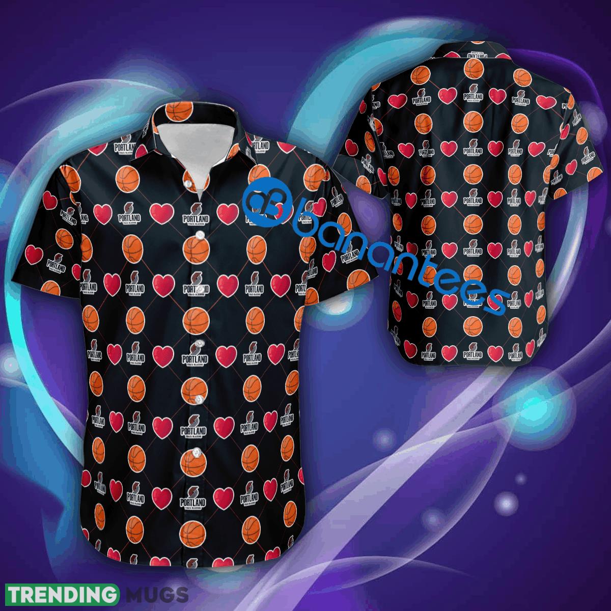 Portland Trail Blazers Logo Heart Pattern Valentines Days AOP Hawaiian Shirt Gift For Fans - Portland Trail Blazers Logo Heart Pattern Valentines Days AOP Hawaiian Shirt Gift For Fans Portland Trail Blazers Logo Heart Pattern Valentines Days AOP Hawaiian Shirt Gift For Fans - Portland Trail Blazers Logo Heart Pattern Valentines Days AOP Hawaiian Shirt Gift For Fans