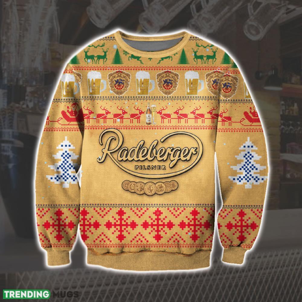 Radeberger Pilsner Beer Knitting Pattern 3D Print Ugly Christmas Sweater Perfect Holiday Gift 3D Sweater Radeberger Pilsner Beer Knitting Pattern 3D Print Ugly Christmas Sweater Perfect Holiday Gift 3D Sweater