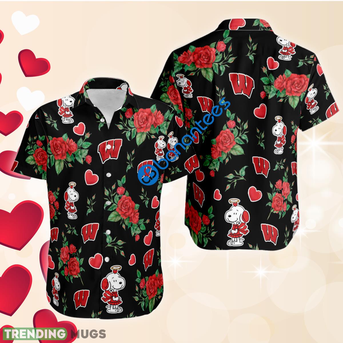 Rose Love Snoopy Cute Girl And Wisconsin Badgers Hawaiian Shirt AOP Valentines Day - Rose Love Snoopy Cute Girl And Wisconsin Badgers Hawaiian Shirt AOP Valentines Day Rose Love Snoopy Cute Girl And Wisconsin Badgers Hawaiian Shirt AOP Valentines Day - Rose Love Snoopy Cute Girl And Wisconsin Badgers Hawaiian Shirt AOP Valentines Day