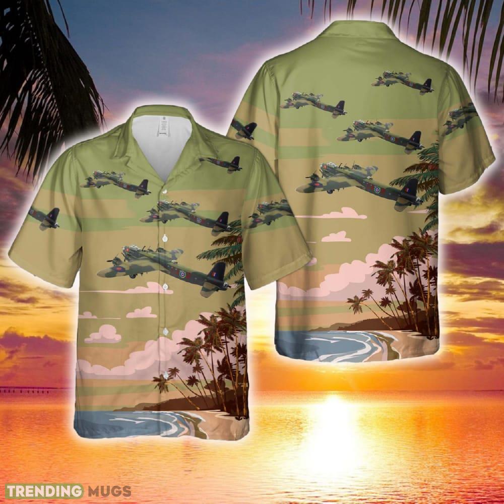 Royal Air Force Short Stirling Bomber Jolly Roger Hawaiian Shirt - Royal Air Force Short Stirling Bomber Jolly Roger Hawaiian Shirt Royal Air Force Short Stirling Bomber Jolly Roger Hawaiian Shirt - Royal Air Force Short Stirling Bomber Jolly Roger Hawaiian Shirt
