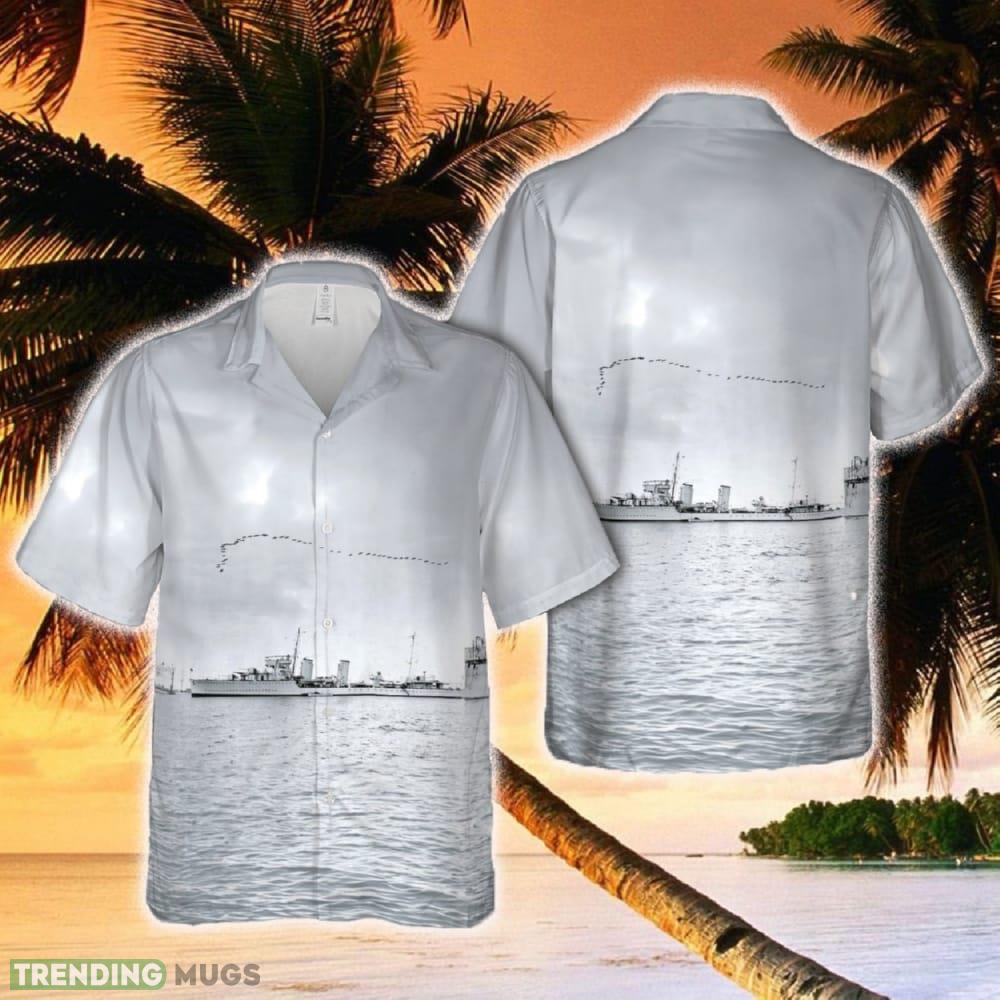 Royal Canadian Navy HMCS Saguenay (D79) River-class destroyer from 1931 to 1945 Hawaiian Shirt - Royal Canadian Navy HMCS Saguenay (D79) River-class destroyer from 1931 to 1945 Hawaiian Shirt Royal Canadian Navy HMCS Saguenay (D79) River-class destroyer from 1931 to 1945 Hawaiian Shirt - Royal Canadian Navy HMCS Saguenay (D79) River-class destroyer from 1931 to 1945 Hawaiian Shirt