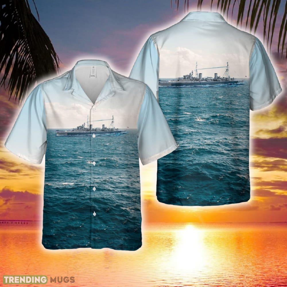 Royal Navy HMS Aurora (12) with Turret Hawaiian Shirt - Royal Navy HMS Aurora (12) with Turret Hawaiian Shirt Royal Navy HMS Aurora (12) with Turret Hawaiian Shirt - Royal Navy HMS Aurora (12) with Turret Hawaiian Shirt