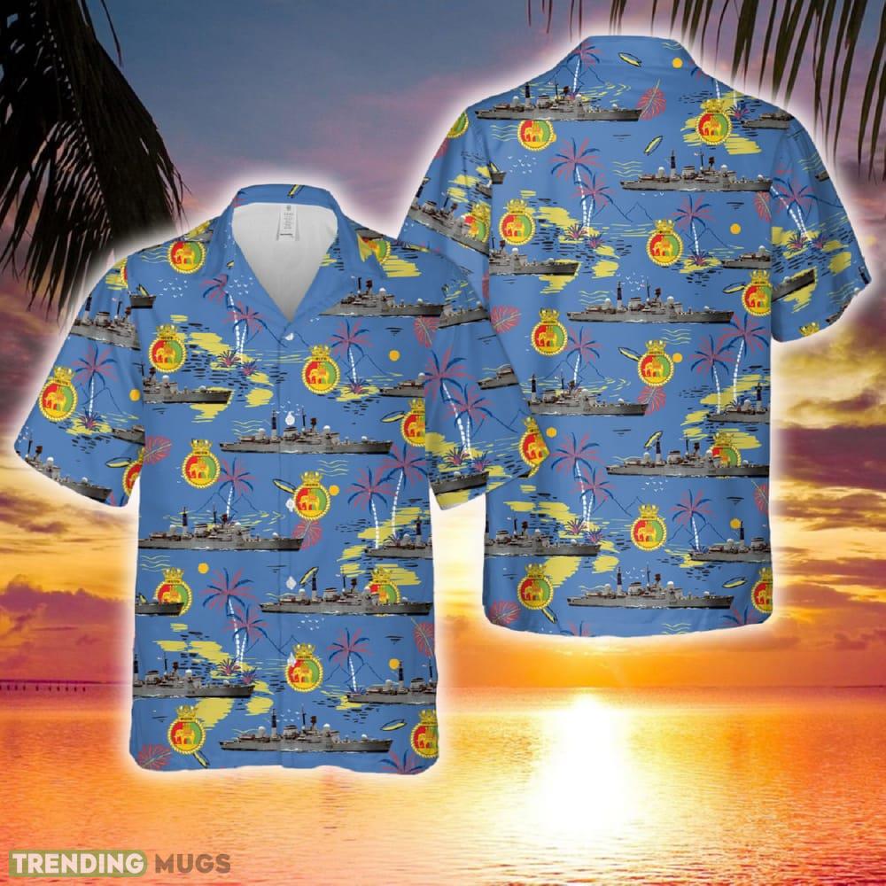 Royal Navy HMS Coventry (D118) Hawaiian Shirt - Royal Navy HMS Coventry (D118) Hawaiian Shirt