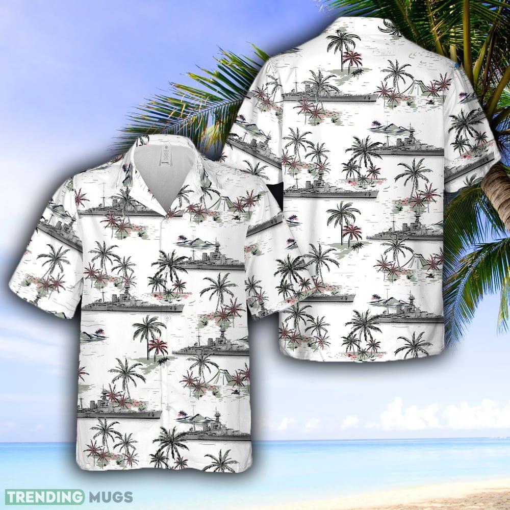 Royal Navy HMS Hood Hawaiian Shirt - Royal Navy HMS Hood Hawaiian Shirt