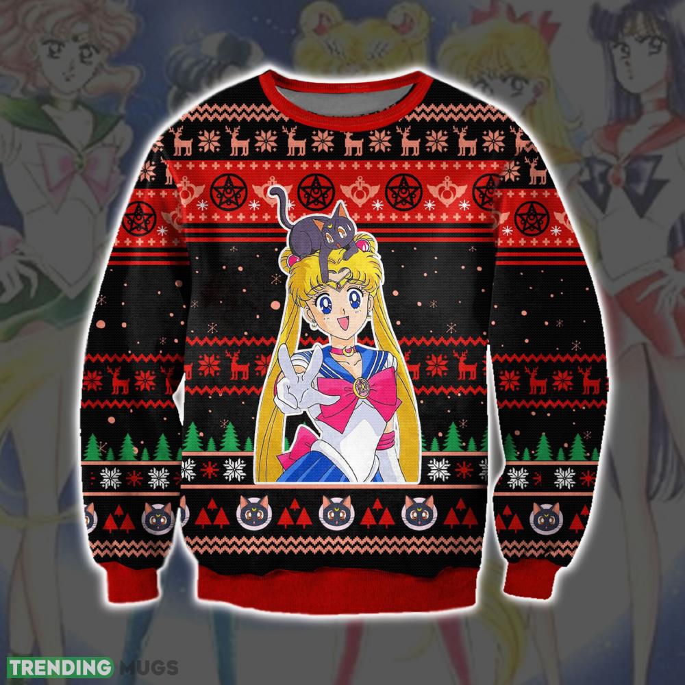 Sailor Moon 3D Print Ugly Christmas Sweater Perfect Holiday Gift 3D Sweater Sailor Moon 3D Print Ugly Christmas Sweater Perfect Holiday Gift 3D Sweater