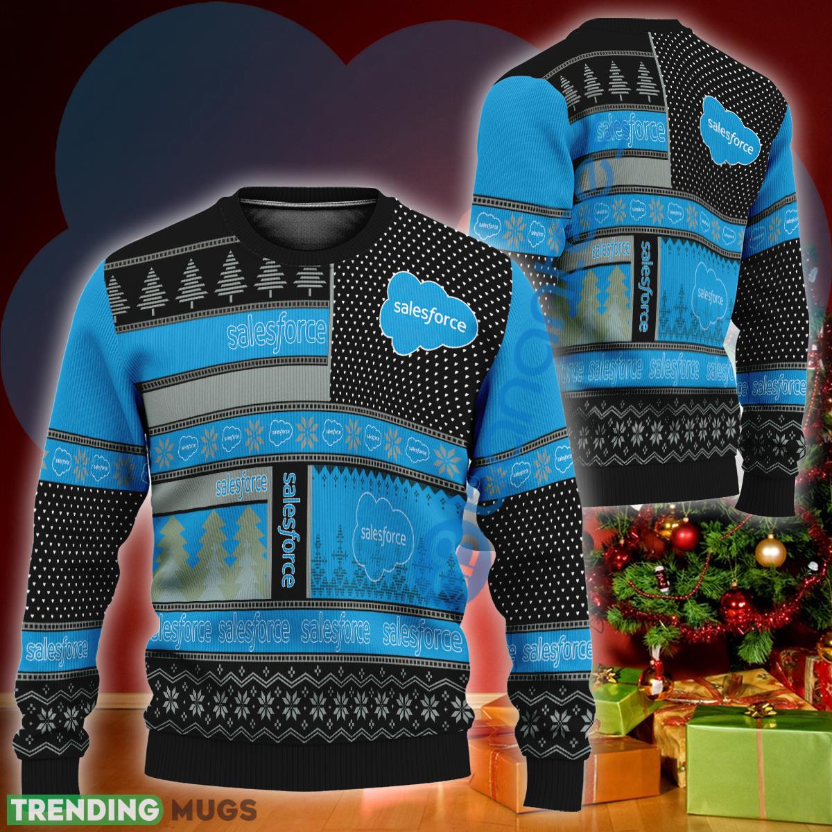Salesforce Logo New Ugly Christmas Sweater Gift For Fans - Salesforce Logo New Ugly Christmas Sweater Gift For Fans Salesforce Logo New Ugly Christmas Sweater Gift For Fans - Salesforce Logo New Ugly Christmas Sweater Gift For Fans