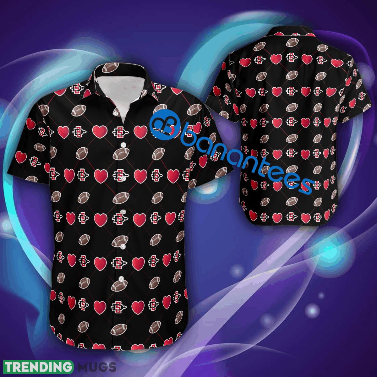 San Diego State Aztecs Logo Heart Pattern Valentines Days 3D Hawaiian Shirt Gift For Fans - San Diego State Aztecs Logo Heart Pattern Valentines Days 3D Hawaiian Shirt Gift For Fans San Diego State Aztecs Logo Heart Pattern Valentines Days 3D Hawaiian Shirt Gift For Fans - San Diego State Aztecs Logo Heart Pattern Valentines Days 3D Hawaiian Shirt Gift For Fans