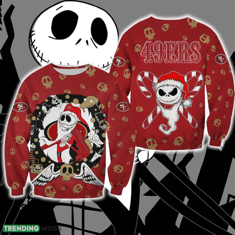 San Francisco 49ers Christmas Jack Skellington Hug Christmas Ugly Sweater Halloween For Men And Women - San Francisco 49ers Christmas Jack Skellington Hug Christmas Ugly Sweater Halloween For Men And Women San Francisco 49ers Christmas Jack Skellington Hug Christmas Ugly Sweater Halloween For Men And Women - San Francisco 49ers Christmas Jack Skellington Hug Christmas Ugly Sweater Halloween For Men And Women