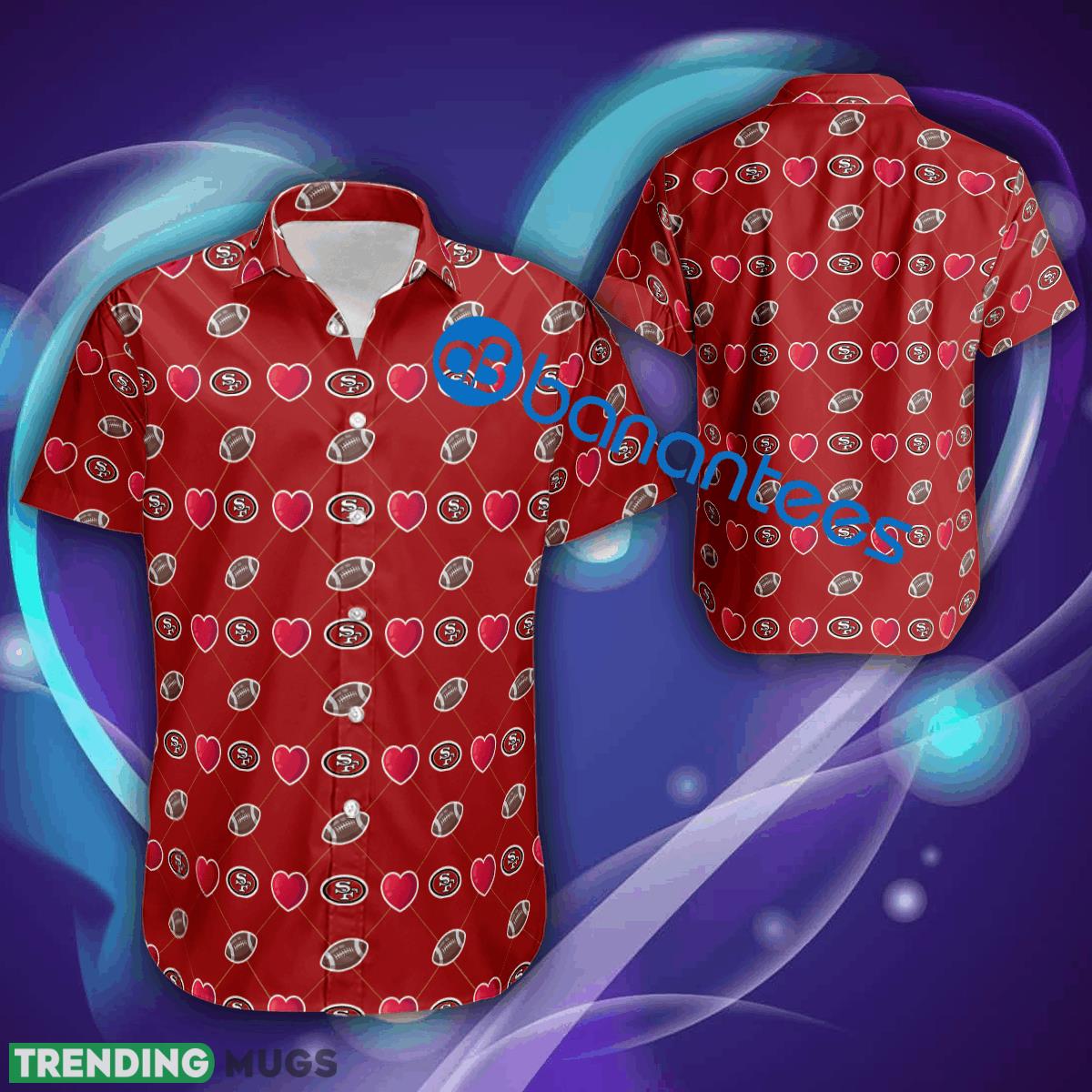 San Francisco 49ers Logo Heart Pattern Valentines Hawaiian Shirt All Over Print For Men And Women - San Francisco 49ers Logo Heart Pattern Valentines Hawaiian Shirt All Over Print For Men And Women San Francisco 49ers Logo Heart Pattern Valentines Hawaiian Shirt All Over Print For Men And Women - San Francisco 49ers Logo Heart Pattern Valentines Hawaiian Shirt All Over Print For Men And Women