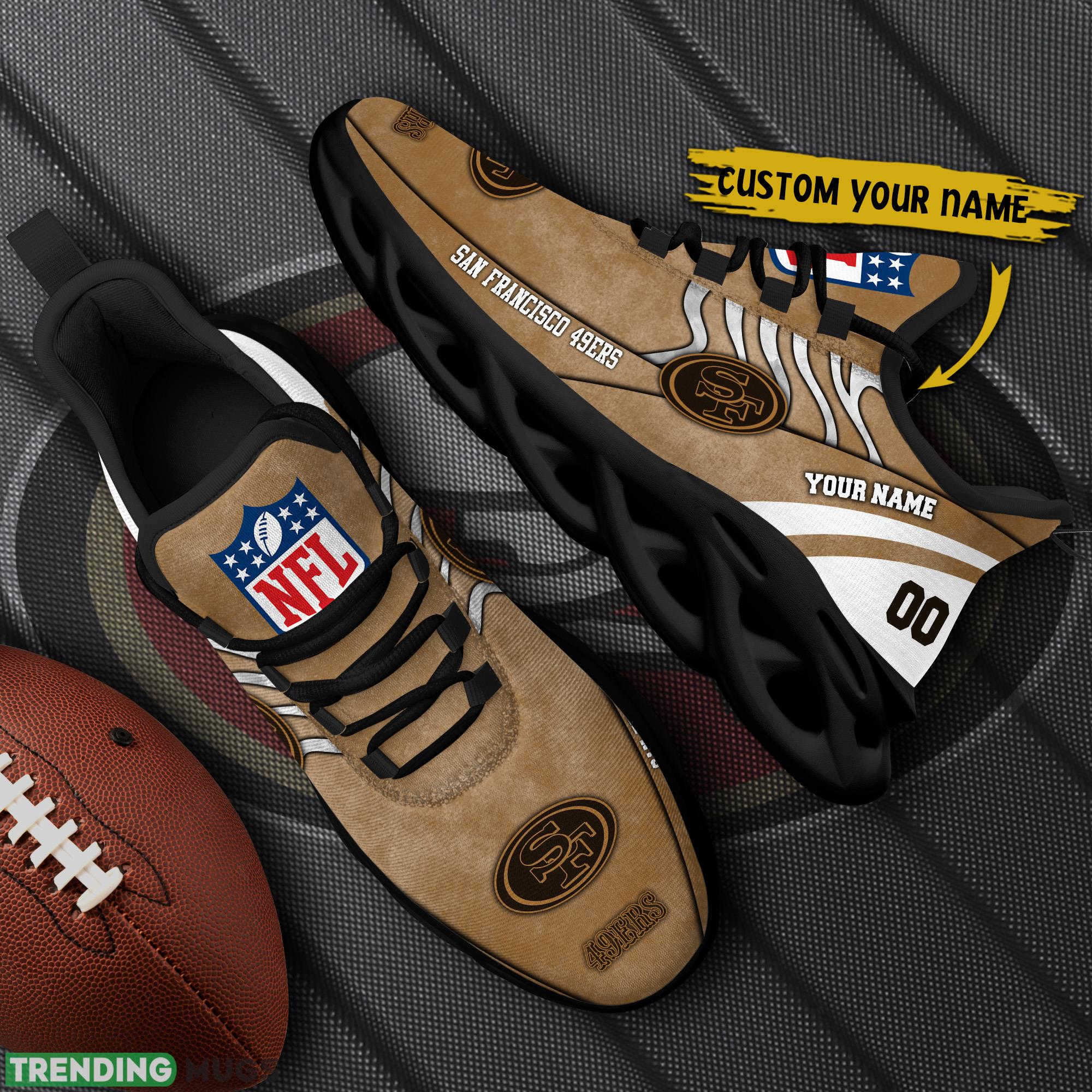 San Francisco 49ers NFL Brown Veterans Max Soul Shoes Custom Number And Name Sneakers - San Francisco 49ers NFL Brown Veterans Chunky Shoes_1 San Francisco 49ers NFL Brown Veterans Max Soul Shoes Custom Number And Name Sneakers - San Francisco 49ers NFL Brown Veterans Chunky Shoes_1