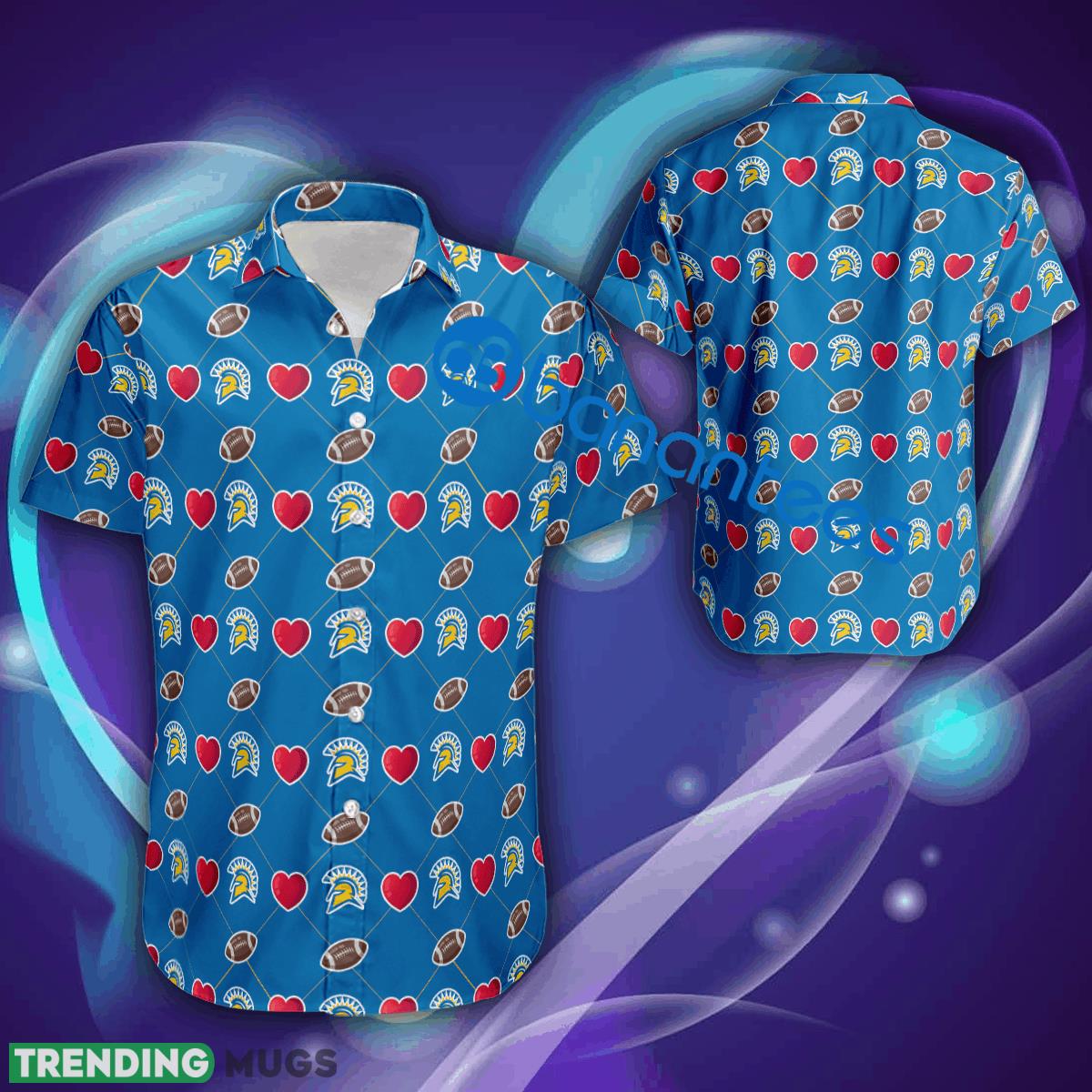 San Jose State Spartans Logo Heart Pattern Valentines AOP Hawaiian Shirt For Men And Women - San Jose State Spartans Logo Heart Pattern Valentines AOP Hawaiian Shirt For Men And Women San Jose State Spartans Logo Heart Pattern Valentines AOP Hawaiian Shirt For Men And Women - San Jose State Spartans Logo Heart Pattern Valentines AOP Hawaiian Shirt For Men And Women