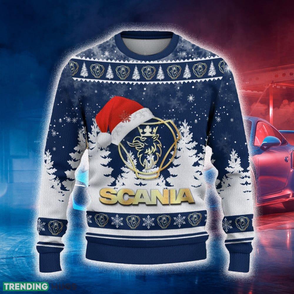 Scania Ugly Christmas Sweater Tree Santa Hat Car For Fans Gift Familys Holidays - Scania Ugly Christmas Sweater_2 Scania Ugly Christmas Sweater Tree Santa Hat Car For Fans Gift Familys Holidays - Scania Ugly Christmas Sweater_2
