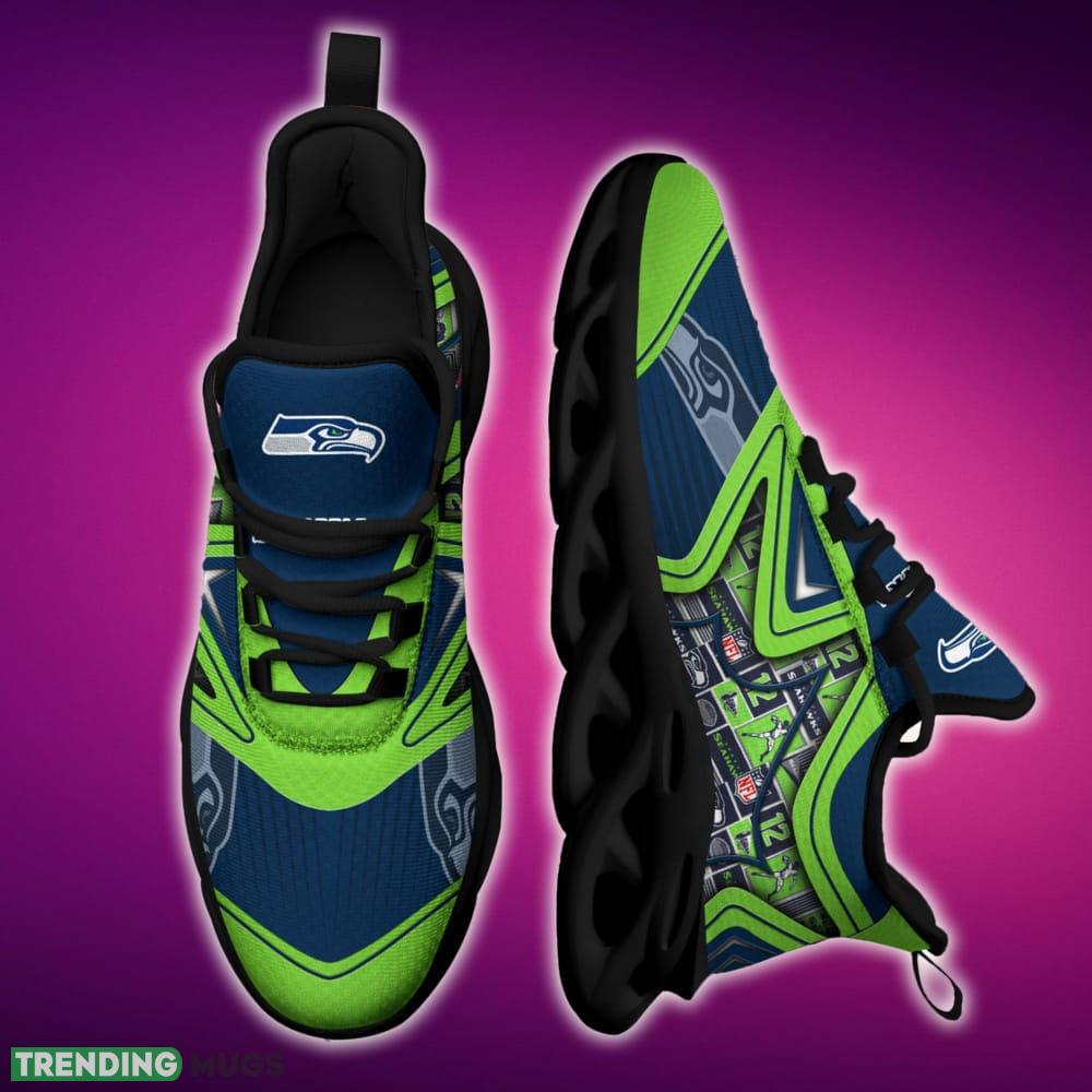 Seattle Seahawks Black And White Accentuate Sports Sneakers Ideas For Men And Women Gift Max Soul Shoes - Seattle Seahawks Black And White Clunky Shoes For Fans This Season_1 Seattle Seahawks Black And White Accentuate Sports Sneakers Ideas For Men And Women Gift Max Soul Shoes - Seattle Seahawks Black And White Clunky Shoes For Fans This Season_1