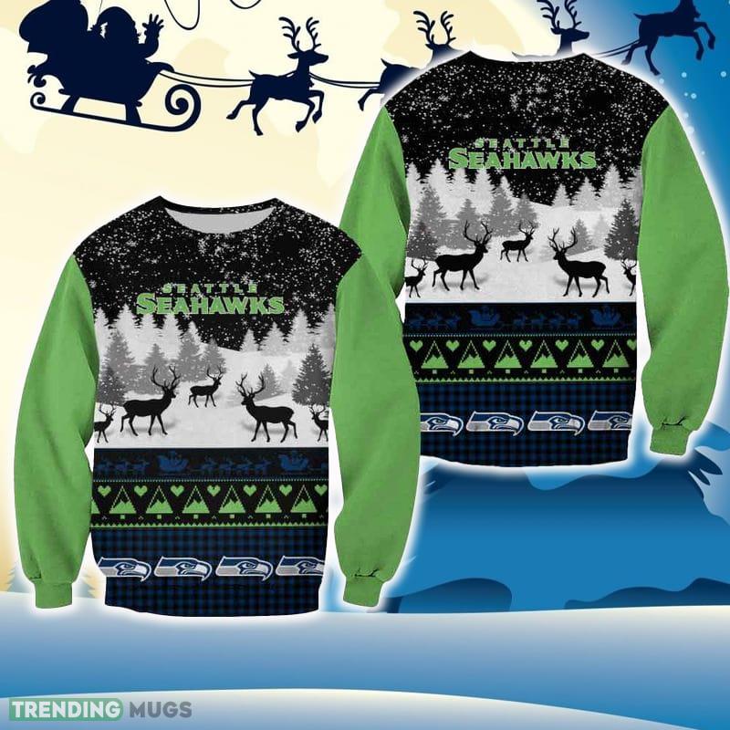 Seattle Seahawks Christmas Reindeer Frozen All Over Print 3D Sweater For Fans Gift Christmas - Seattle Seahawks Christmas Reindeer Frozen All Over Print 3D Sweater For Fans Gift Christmas Seattle Seahawks Christmas Reindeer Frozen All Over Print 3D Sweater For Fans Gift Christmas - Seattle Seahawks Christmas Reindeer Frozen All Over Print 3D Sweater For Fans Gift Christmas