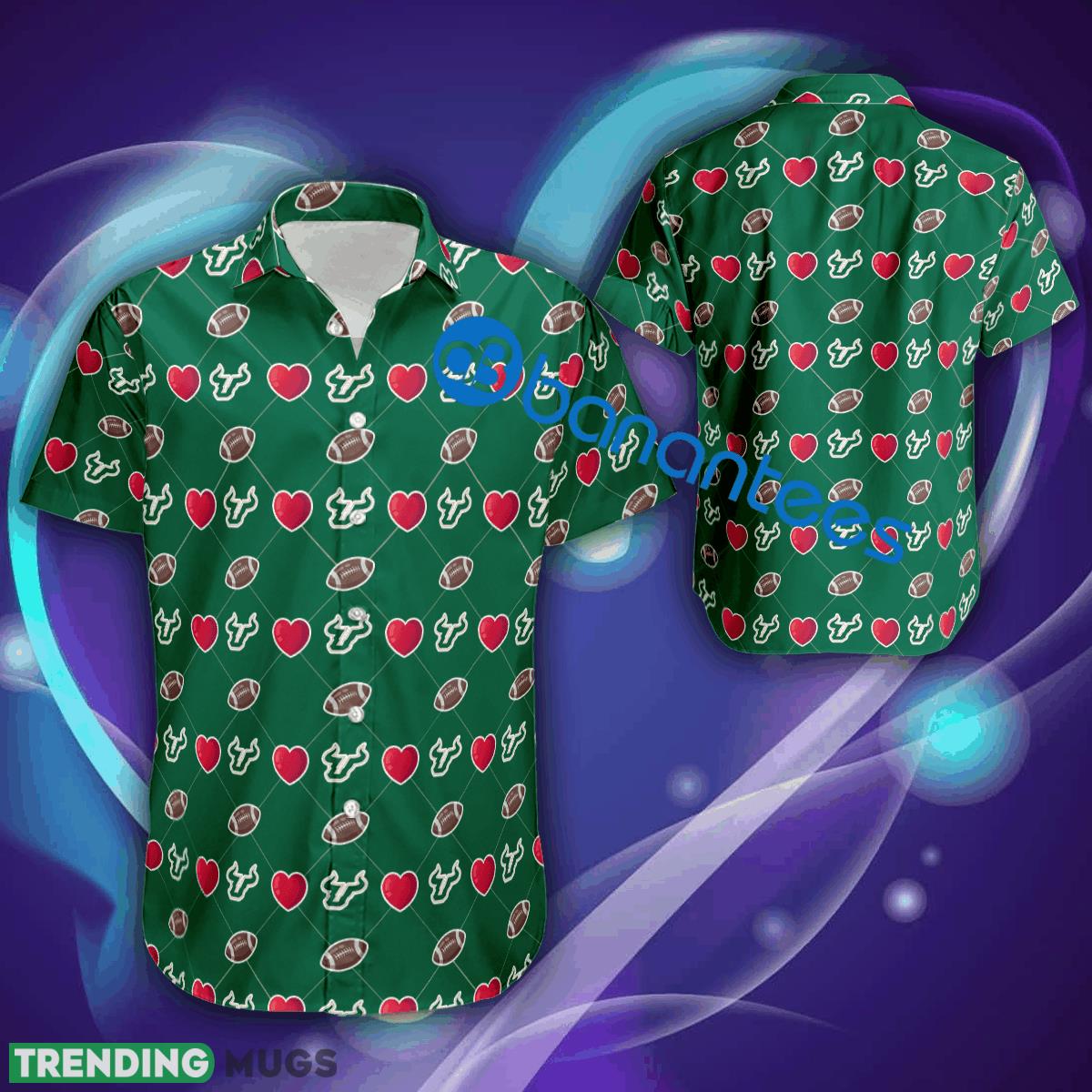 South Florida Bulls Logo Heart Pattern 3D Hawaiian Shirt Gift Valentines - South Florida Bulls Logo Heart Pattern 3D Hawaiian Shirt Gift Valentines South Florida Bulls Logo Heart Pattern 3D Hawaiian Shirt Gift Valentines - South Florida Bulls Logo Heart Pattern 3D Hawaiian Shirt Gift Valentines