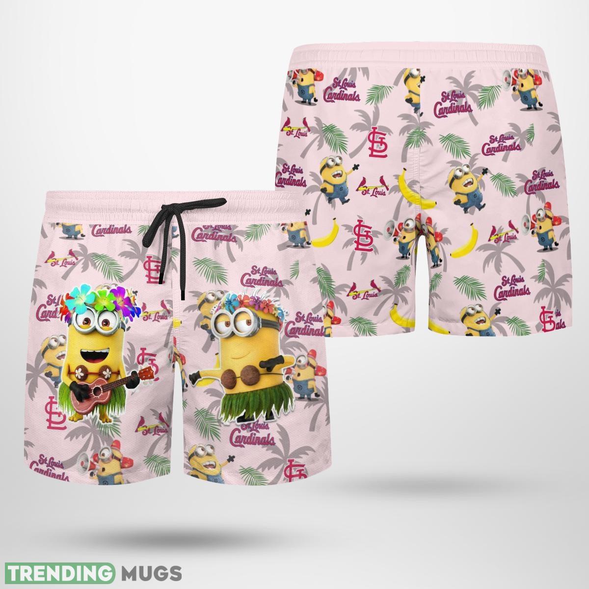 St Louis Cardinals Minion Set 3D Hawaiian Shirt And Short Gift Beach Hawaiian & Short St Louis Cardinals Minion Set 3D Hawaiian Shirt And Short Gift Beach Hawaiian & Short