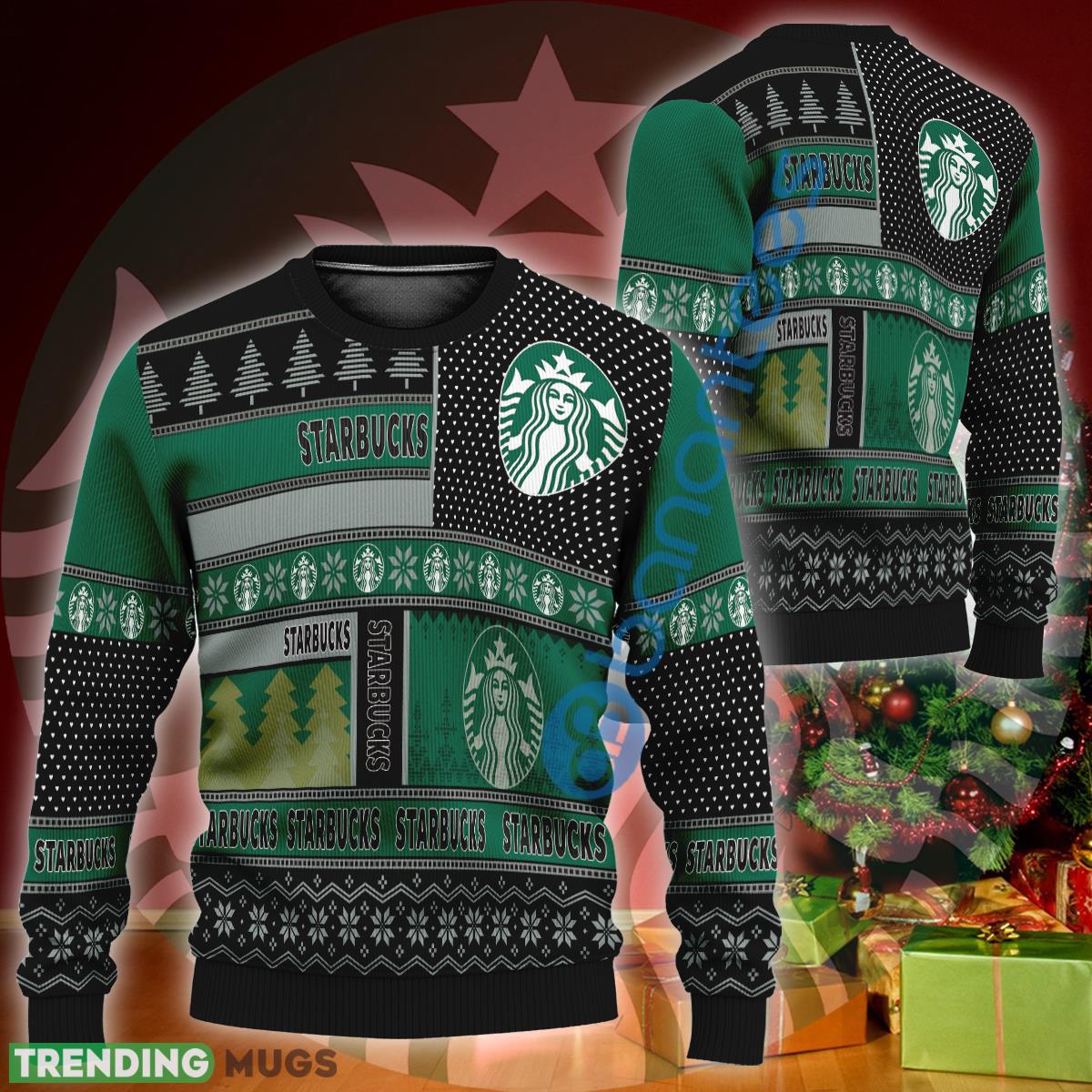Starbucks Logo Style Ugly Christmas 3D Sweater Holidays Gift - Starbucks Logo Style Ugly Christmas 3D Sweater Holidays Gift Starbucks Logo Style Ugly Christmas 3D Sweater Holidays Gift - Starbucks Logo Style Ugly Christmas 3D Sweater Holidays Gift