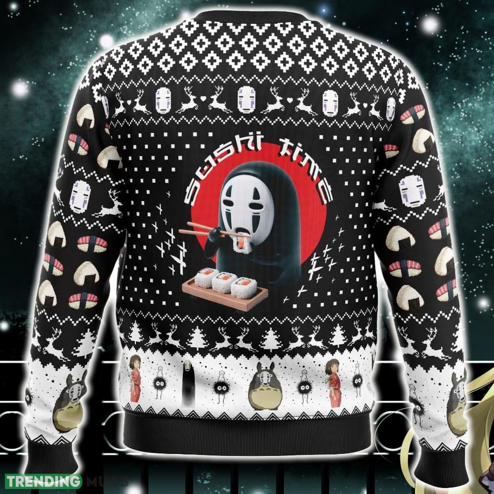 Sushi Time No Face Spirited Away Ugly Christmas Sweater Funny Gift Ideas Christmas 3D Sweater Sushi Time No Face Spirited Away Ugly Christmas Sweater Funny Gift Ideas Christmas 3D Sweater