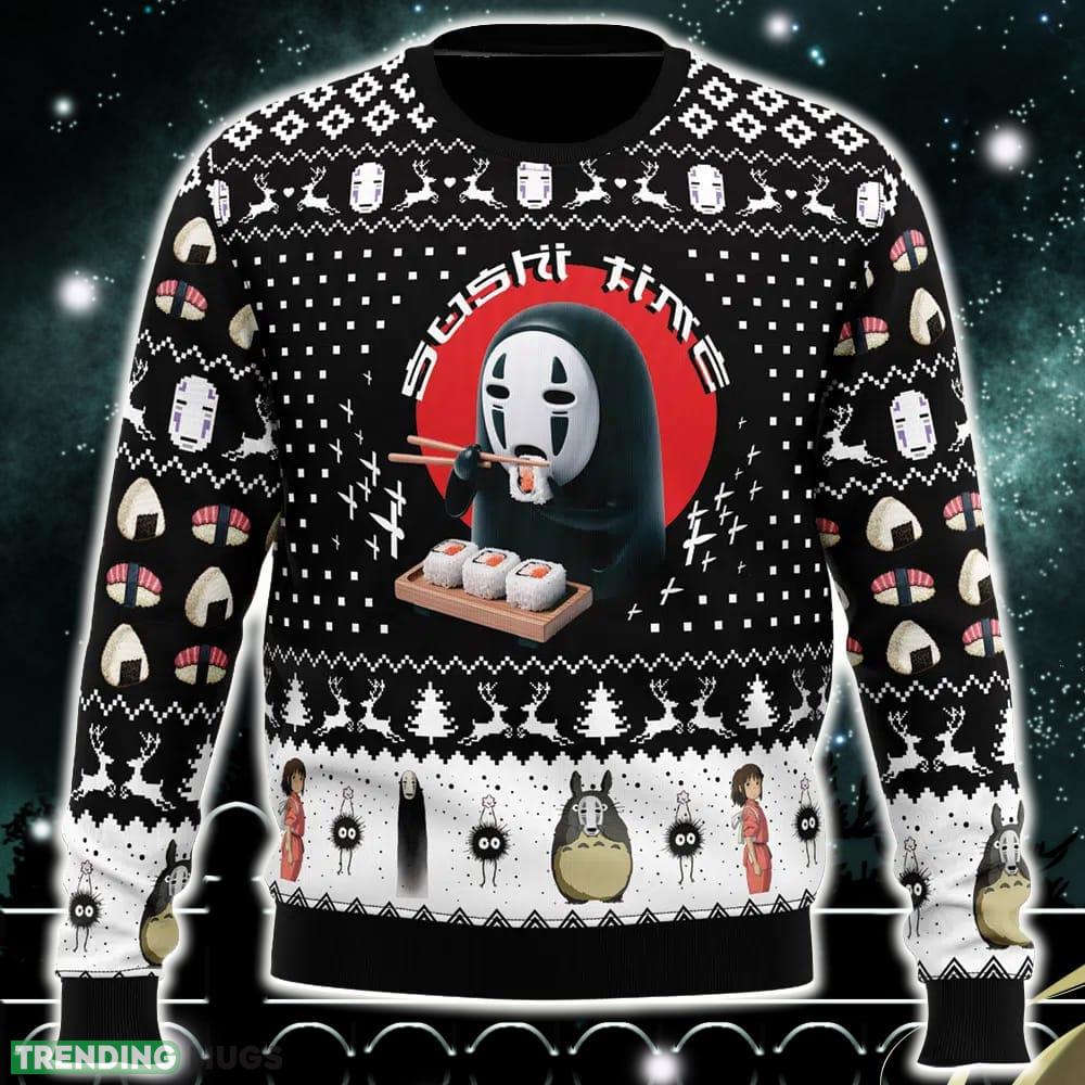 Sushi Time No Face Spirited Away Ugly Christmas Sweater Funny Gift Ideas Christmas - Sushi Time No Face Spirited Away Ugly Christmas Sweater_1 Sushi Time No Face Spirited Away Ugly Christmas Sweater Funny Gift Ideas Christmas - Sushi Time No Face Spirited Away Ugly Christmas Sweater_1
