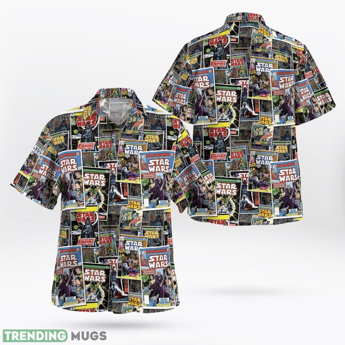 SW Comic Hawaiian Shirt And Short Combo Gift Beach - SW Comic Hawaiian Shirt_1
