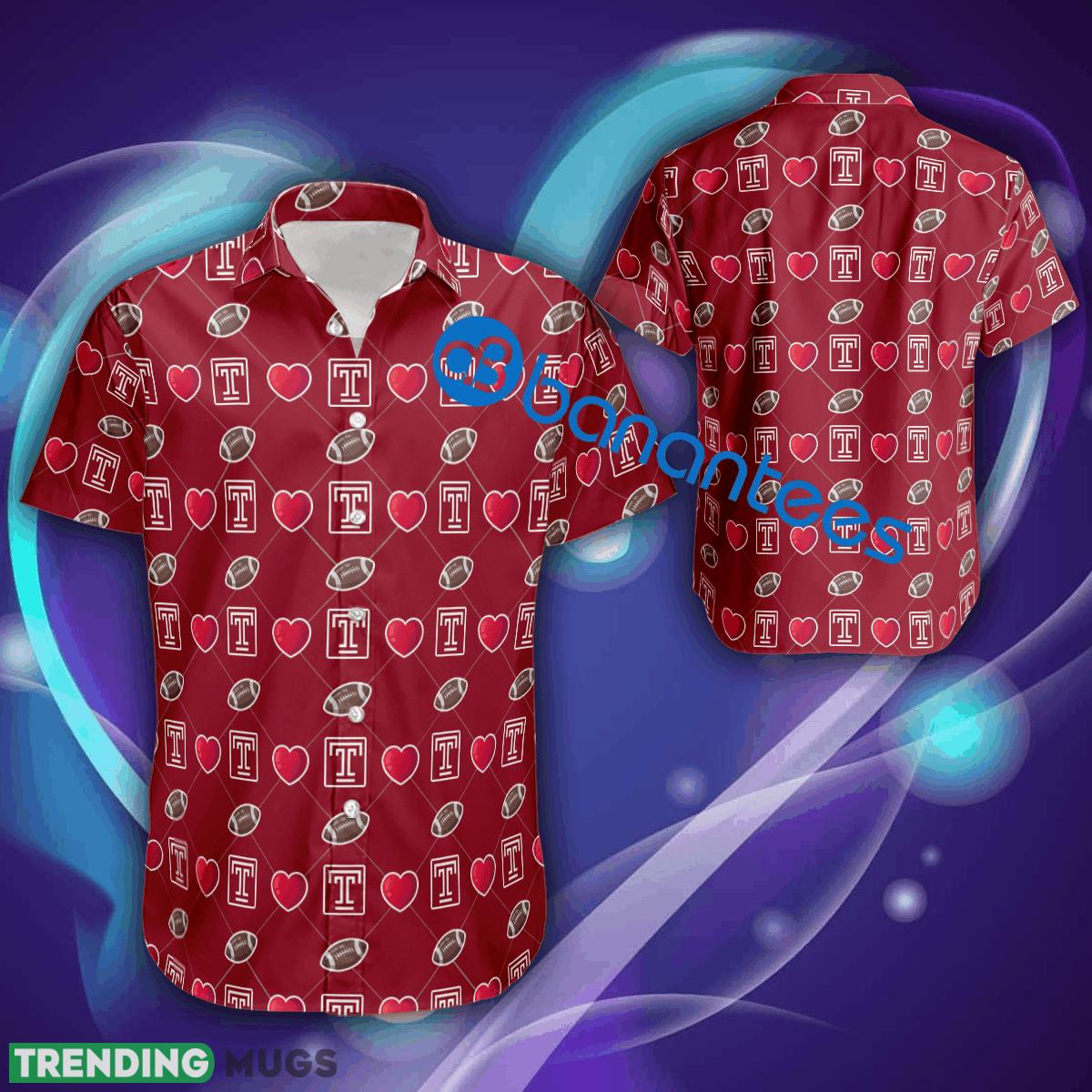 Temple Owls Logo Heart Pattern Valentines 3D Hawaiian Shirt For Men And Women - Temple Owls Logo Heart Pattern Valentines 3D Hawaiian Shirt For Men And Women Temple Owls Logo Heart Pattern Valentines 3D Hawaiian Shirt For Men And Women - Temple Owls Logo Heart Pattern Valentines 3D Hawaiian Shirt For Men And Women