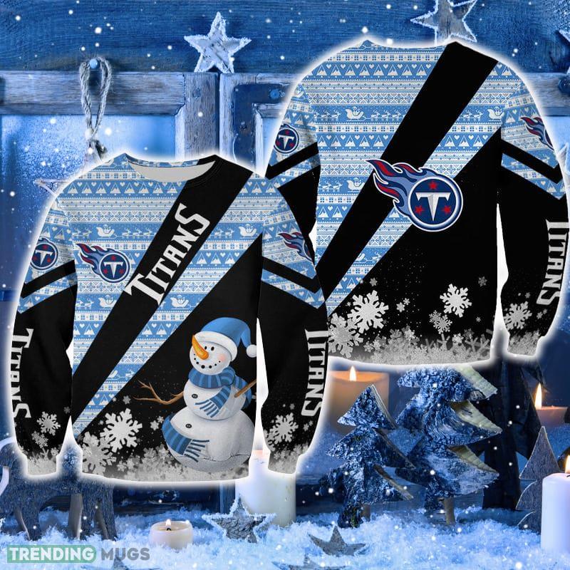 Tennessee Titans Xmas Snowman Snowshoe Sweater New For Men And Women Gift Holidays - Tennessee Titans Xmas Snowman Snowshoe Sweater New For Men And Women Gift Holidays