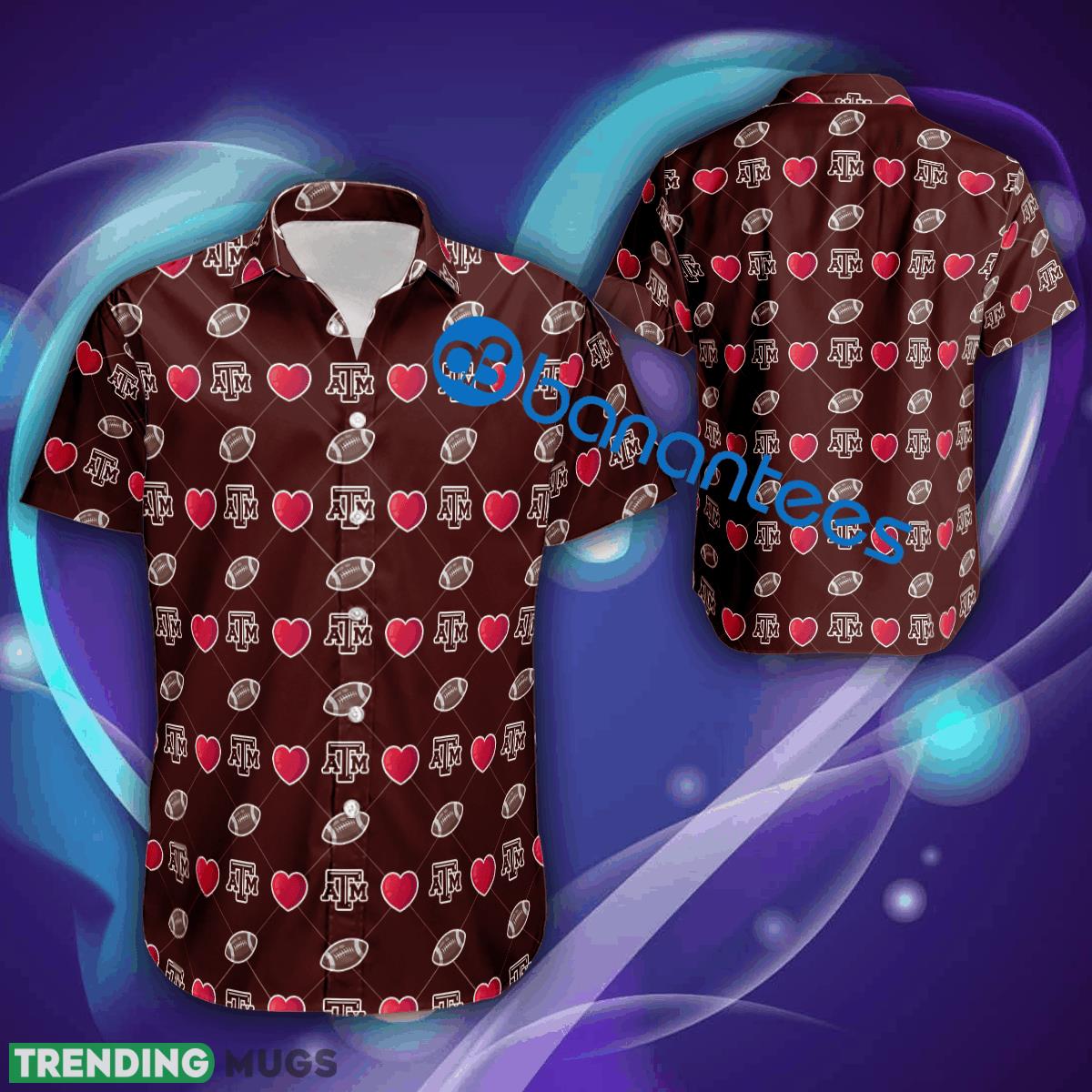 Texas A_M Aggies Logo Heart Pattern Valentines Days Hawaiian Shirt All Over Print Gift For Fans - Texas A_M Aggies Logo Heart Pattern Valentines Days Hawaiian Shirt All Over Print Gift For Fans Texas A_M Aggies Logo Heart Pattern Valentines Days Hawaiian Shirt All Over Print Gift For Fans - Texas A_M Aggies Logo Heart Pattern Valentines Days Hawaiian Shirt All Over Print Gift For Fans