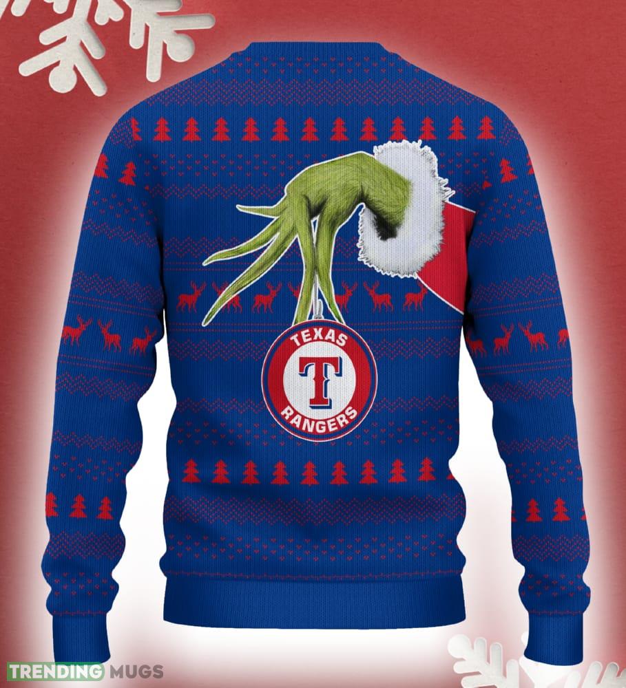 Texas Rangers Christmas Sweater Grinch Driving Funny Gift Fans 3D Sweater Texas Rangers Christmas Sweater Grinch Driving Funny Gift Fans 3D Sweater