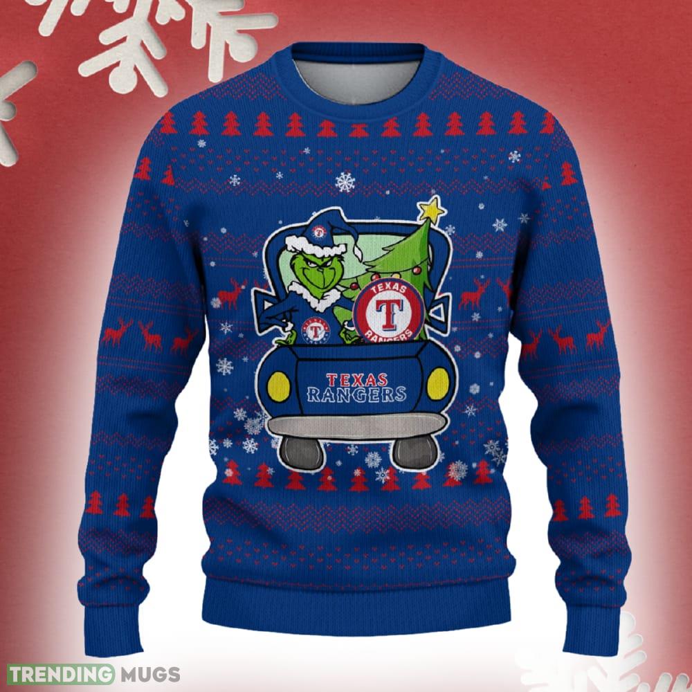 Texas Rangers Christmas Sweater Grinch Driving Funny Gift Fans - Texas Rangers Christmas Sweater Grinch Driving Photo 2 Texas Rangers Christmas Sweater Grinch Driving Funny Gift Fans - Texas Rangers Christmas Sweater Grinch Driving Photo 2