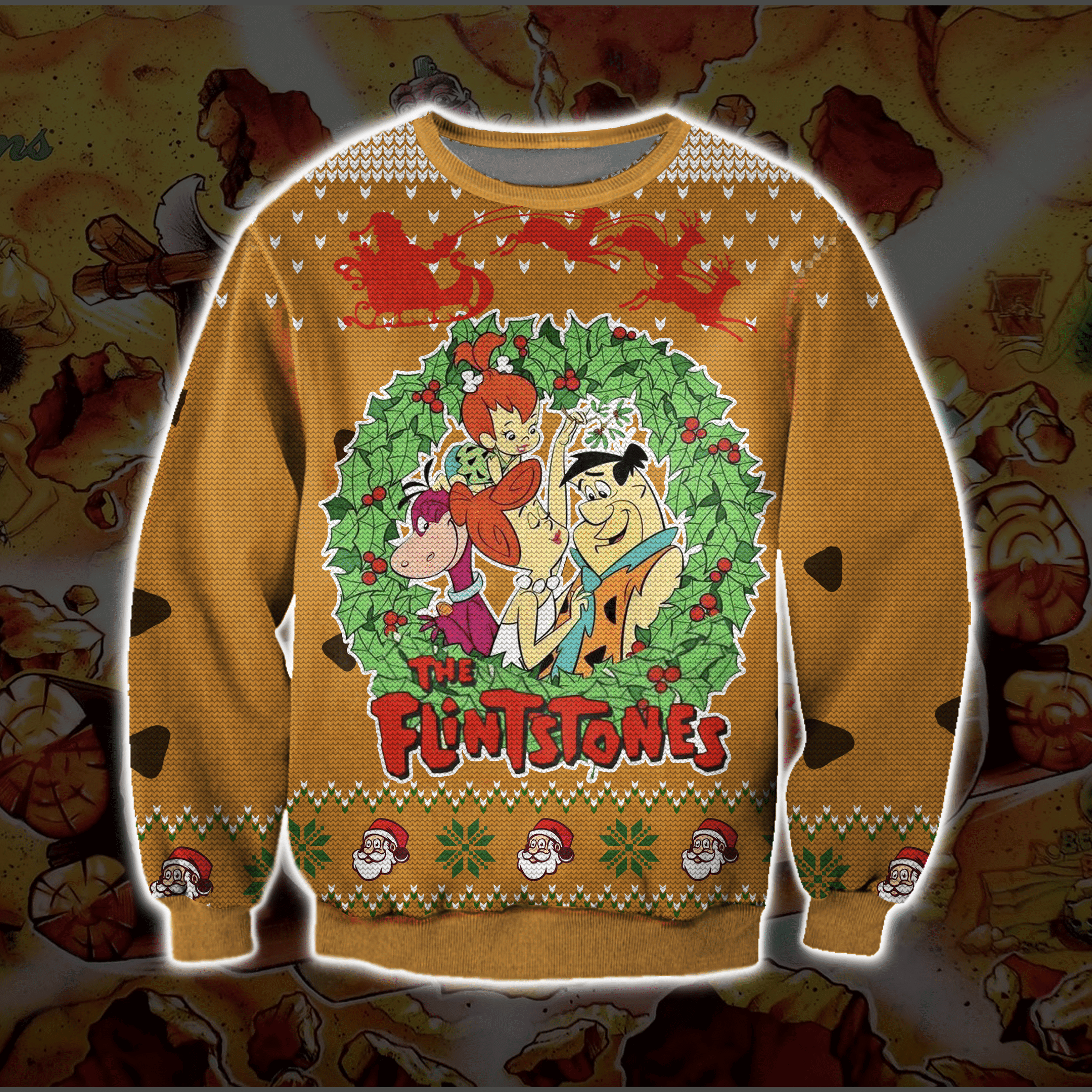 The Flintstones 3D Print Ugly Christmas Sweater Perfect Holiday Gift - The Flintstones 3D Print Ugly Christmas Sweater Perfect Holiday Gift The Flintstones 3D Print Ugly Christmas Sweater Perfect Holiday Gift - The Flintstones 3D Print Ugly Christmas Sweater Perfect Holiday Gift