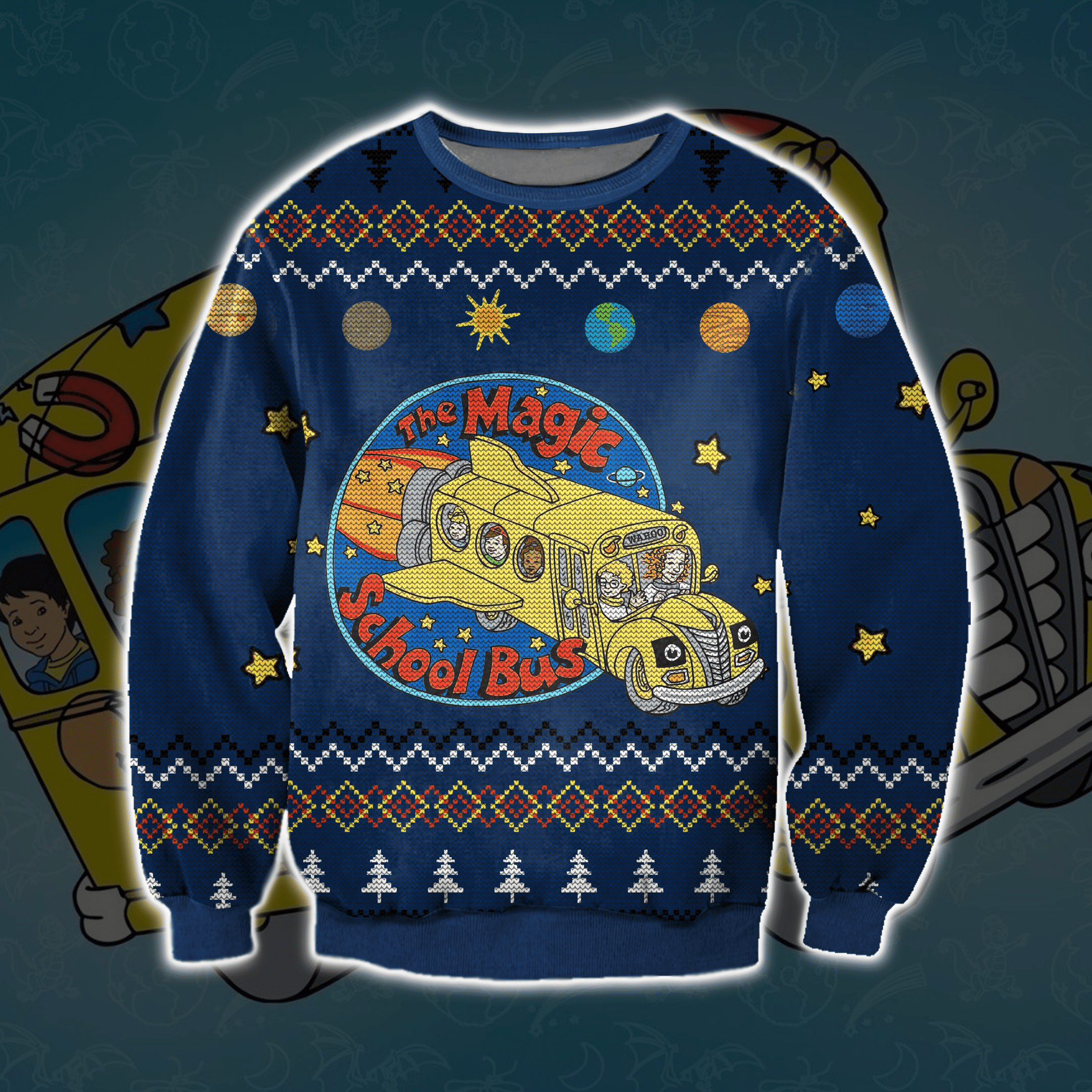 The Magic School Bus 3D Print Ugly Christmas Sweater Perfect Holiday Gift - The Magic School Bus 3D Print Ugly Christmas Sweater Perfect Holiday Gift The Magic School Bus 3D Print Ugly Christmas Sweater Perfect Holiday Gift - The Magic School Bus 3D Print Ugly Christmas Sweater Perfect Holiday Gift