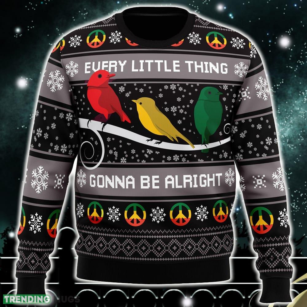 Three Little Birds Bob Marley Ugly Christmas Sweater Funny Gift Ideas Christmas - Three Little Birds Bob Marley Ugly Christmas Sweater_1