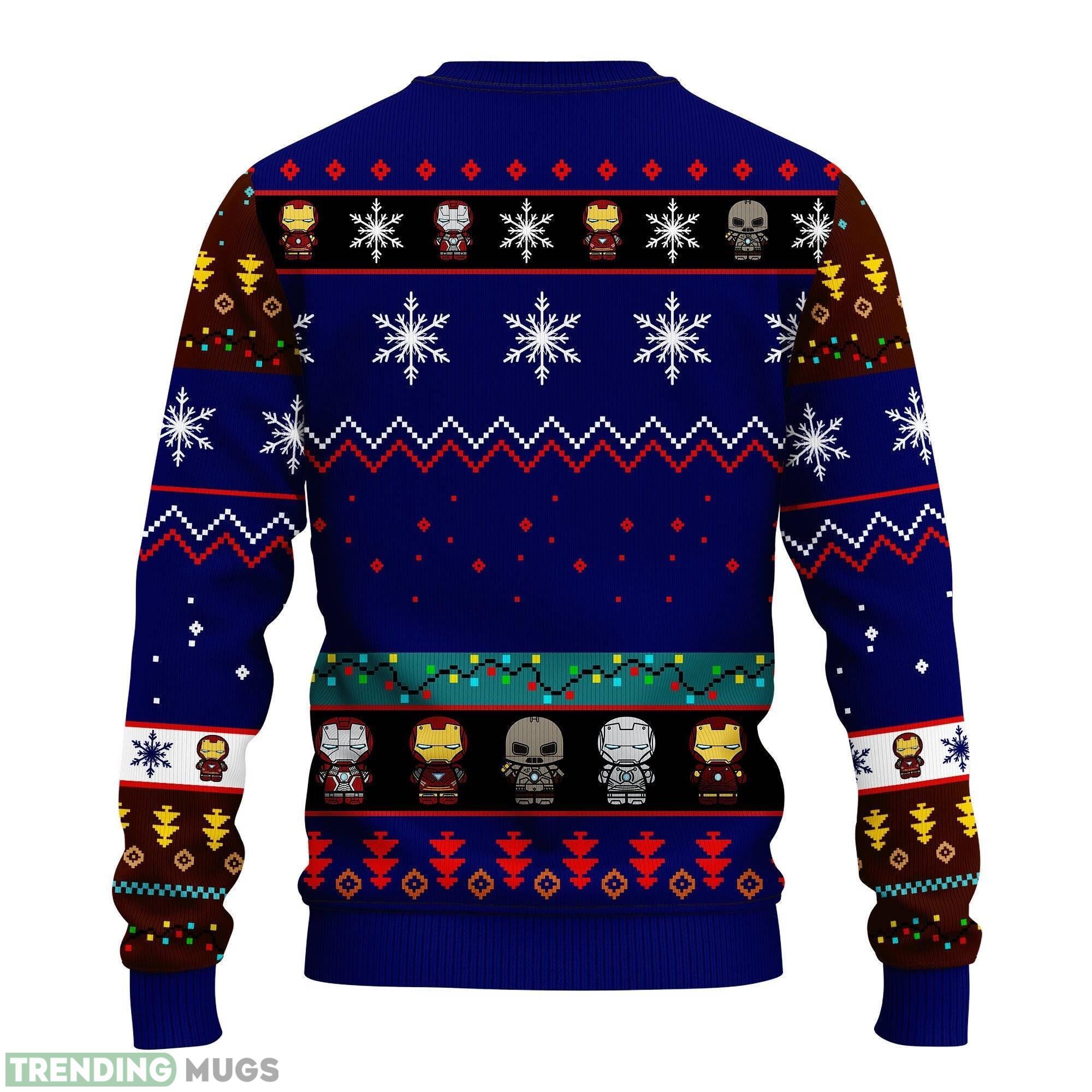 Tony Stark Ugly Christmas Sweater Iron Man Avengers Team Superhero Christmas Movie Christmas Party 3D Sweater Tony Stark Ugly Christmas Sweater Iron Man Avengers Team Superhero Christmas Movie Christmas Party 3D Sweater