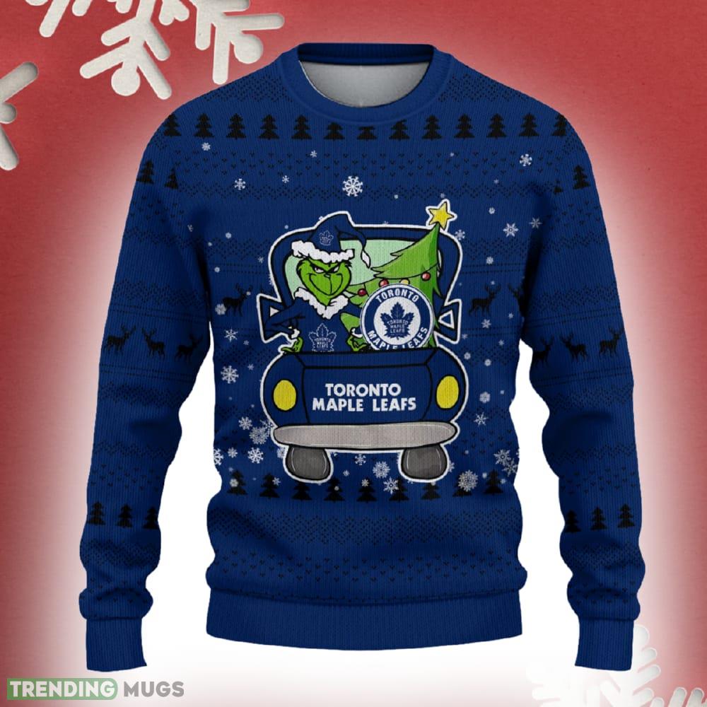 Toronto Maple Leafs Christmas Sweater Grinch Driving Funny Gift Fans - Toronto Maple Leafs Christmas Sweater Grinch Driving Photo 2 Toronto Maple Leafs Christmas Sweater Grinch Driving Funny Gift Fans - Toronto Maple Leafs Christmas Sweater Grinch Driving Photo 2