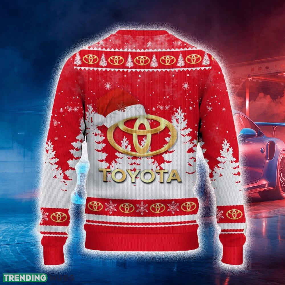 Toyota Ugly Christmas Sweater Tree Santa Hat Car For Fans Gift Familys Holidays 3D Sweater Toyota Ugly Christmas Sweater Tree Santa Hat Car For Fans Gift Familys Holidays 3D Sweater