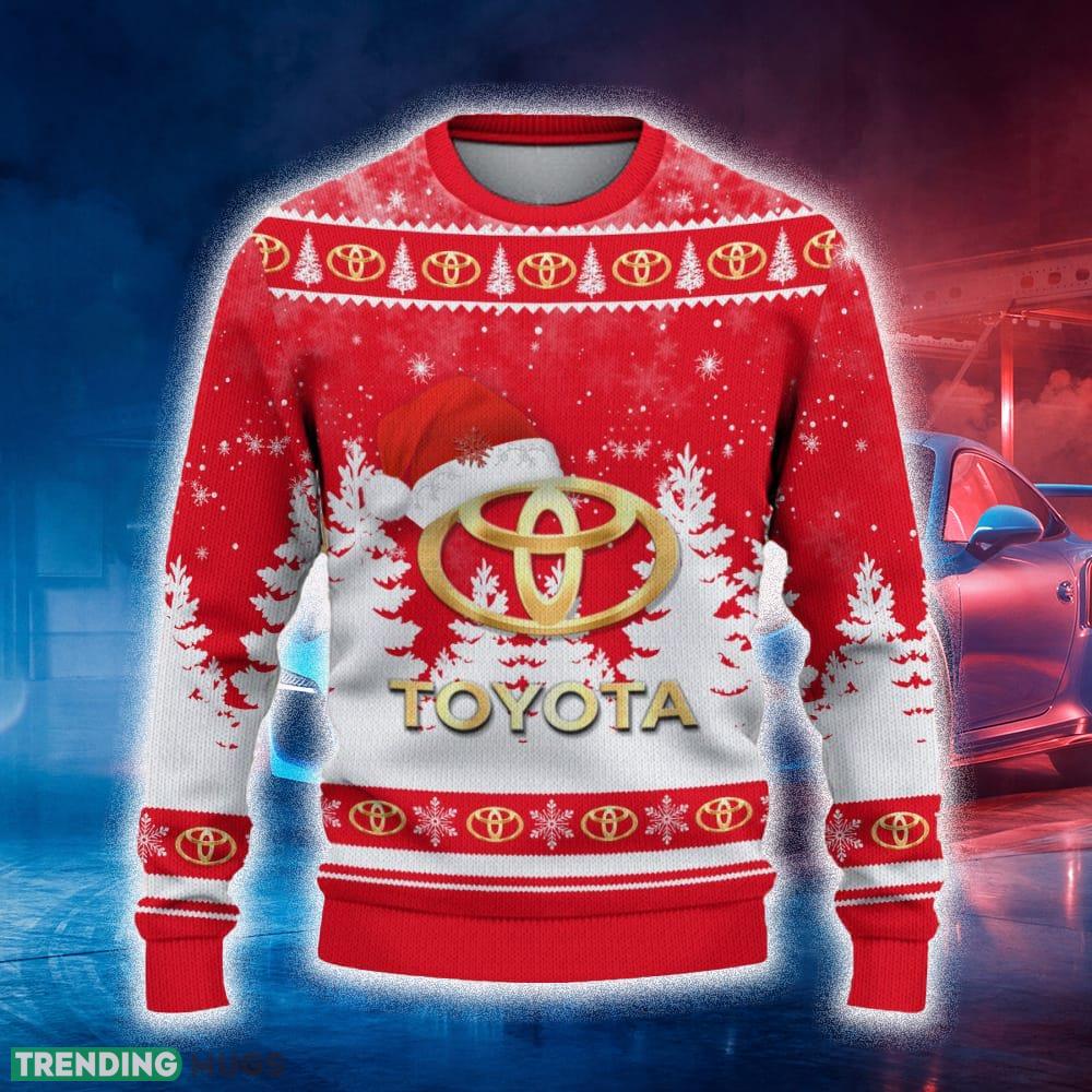 Toyota Ugly Christmas Sweater Tree Santa Hat Car For Fans Gift Familys Holidays - Toyota Ugly Christmas Sweater_2 Toyota Ugly Christmas Sweater Tree Santa Hat Car For Fans Gift Familys Holidays - Toyota Ugly Christmas Sweater_2