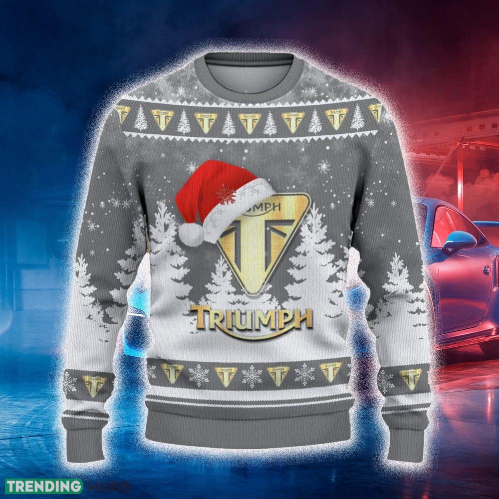 Triumph Motorcycles Ugly Christmas Sweater Tree Santa Hat Car For Fans Gift Familys Holidays - Triumph Motorcycles Ugly Christmas Sweater_2 Triumph Motorcycles Ugly Christmas Sweater Tree Santa Hat Car For Fans Gift Familys Holidays - Triumph Motorcycles Ugly Christmas Sweater_2