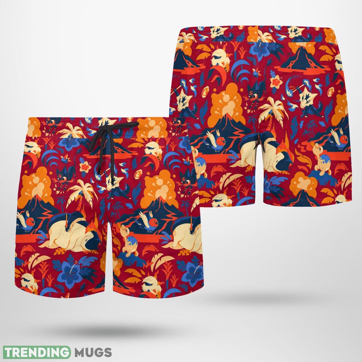Tropical Red Pokemon Set Hawaiian Shirt And Short Gift For Fans Hawaiian & Short Tropical Red Pokemon Set Hawaiian Shirt And Short Gift For Fans Hawaiian & Short