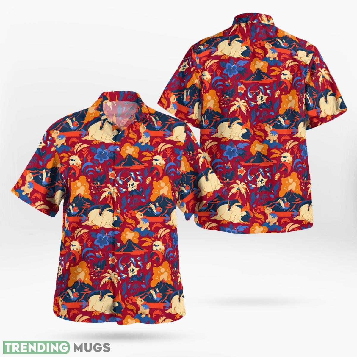 Tropical Red Pokemon Set Hawaiian Shirt And Short Gift For Fans - Tropical Red Pokemon Hawaiian Shirt_1 Tropical Red Pokemon Set Hawaiian Shirt And Short Gift For Fans - Tropical Red Pokemon Hawaiian Shirt_1