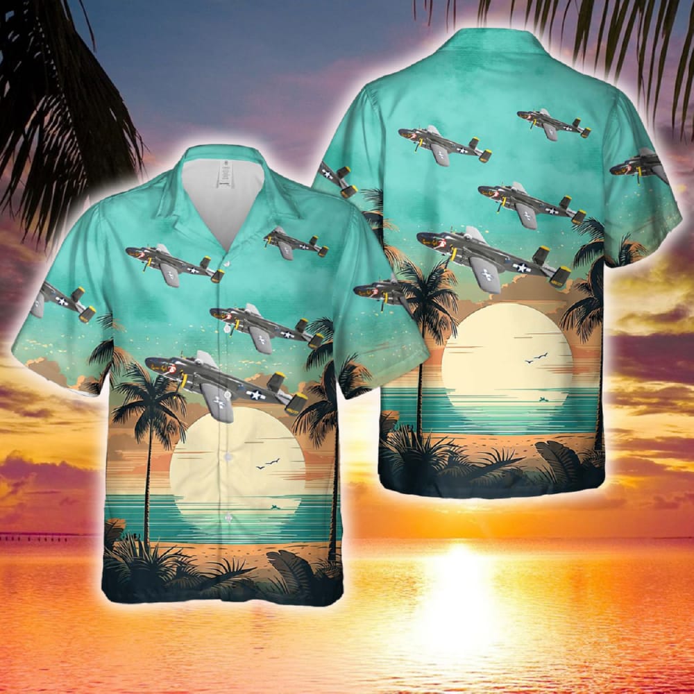 United States Army Air Forces North American B-25 Mitchell B-25J-30-NC SN 44-86777 “Georgie’s Gal” WWII Hawaiian Shirt - 251223-080234 United States Army Air Forces North American B-25 Mitchell B-25J-30-NC SN 44-86777 “Georgie’s Gal” WWII Hawaiian Shirt - 251223-080234